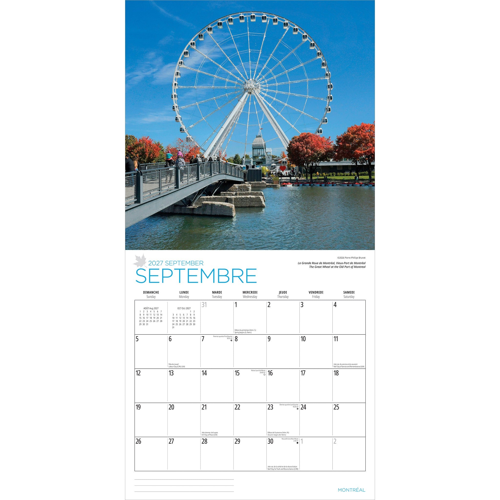 Montréal 2027 Wall Calendar