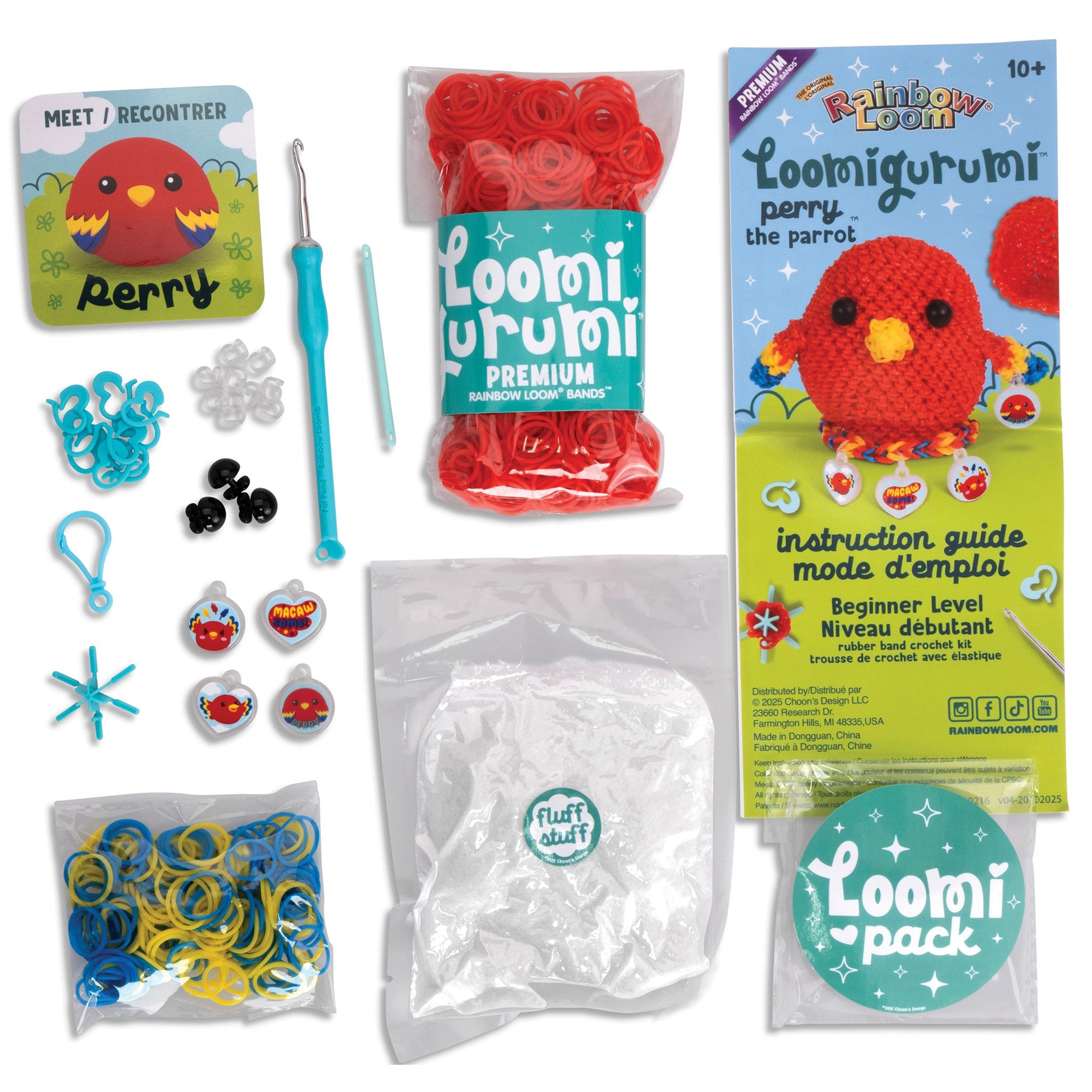 Parrot Loomigurumi Charm Kit