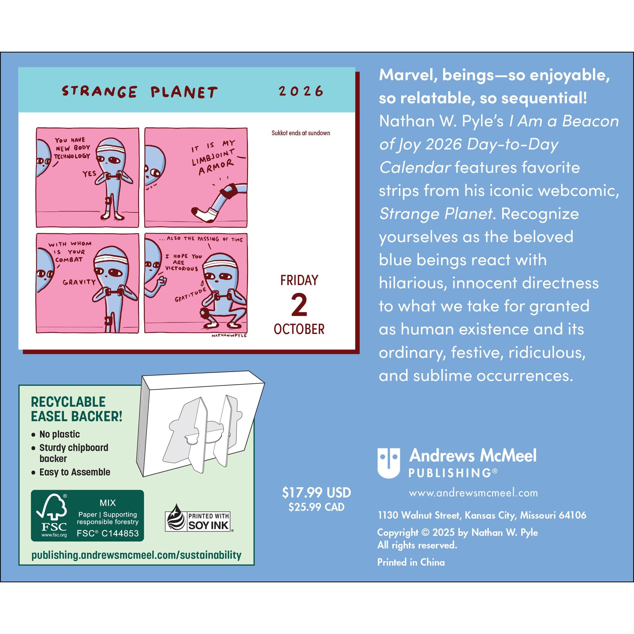 Calendrier Strange Planet 2026