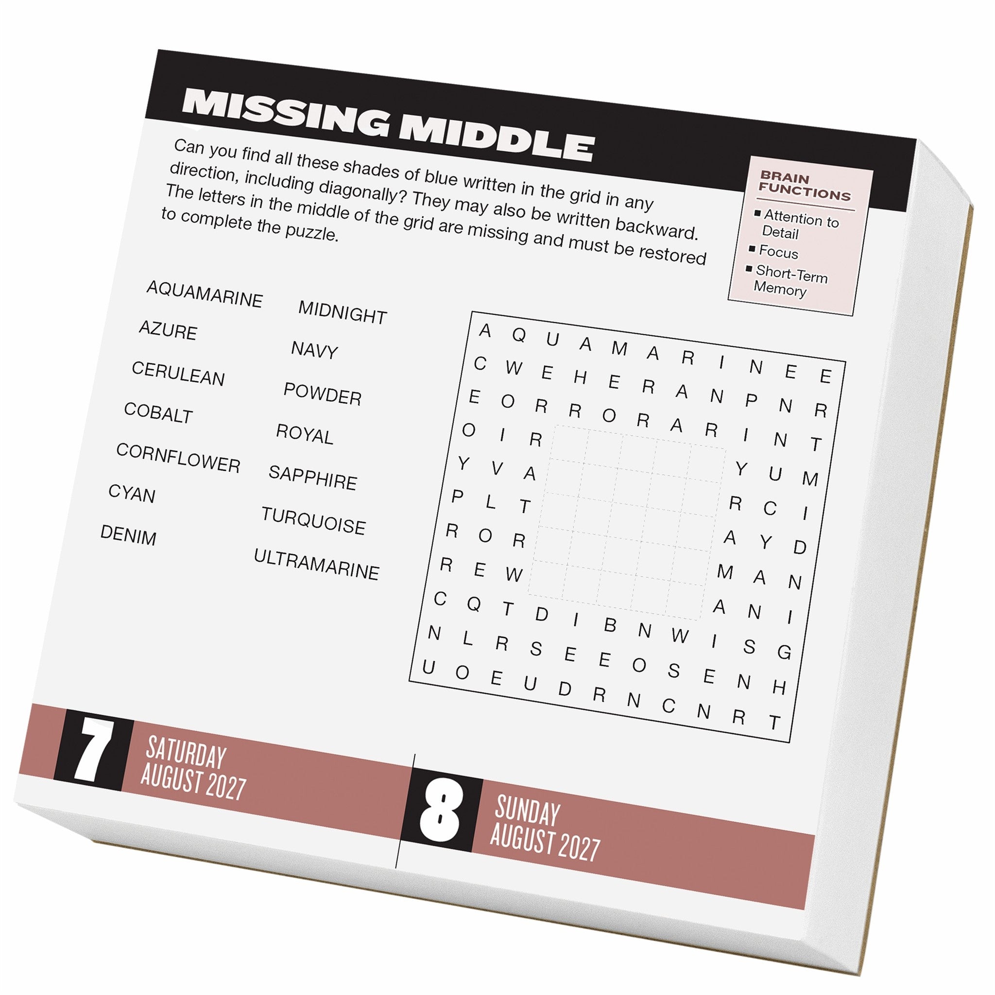 Brainpower Puzzles 2027 Box Calendar - Online Only
