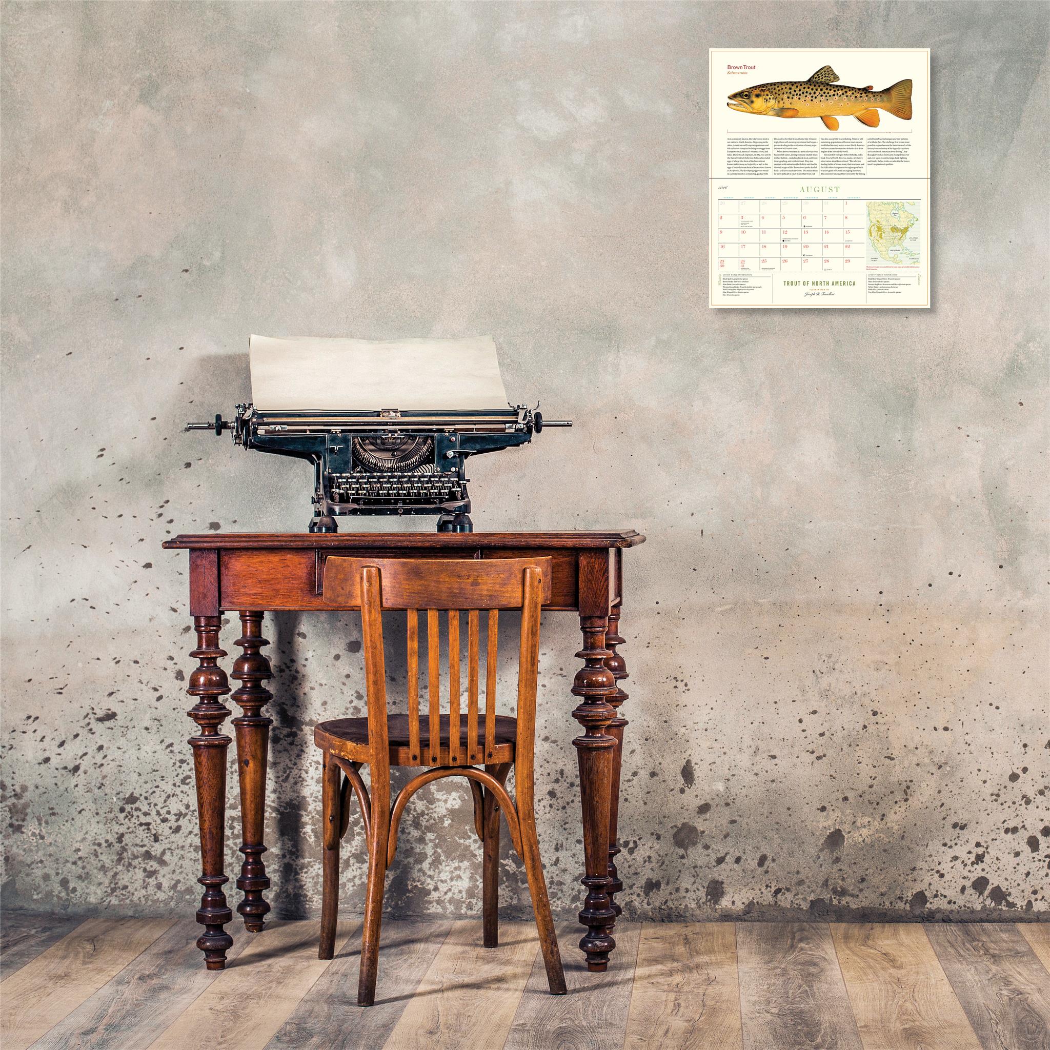 Calendrier mural Truite d'Amérique du Nord 2026