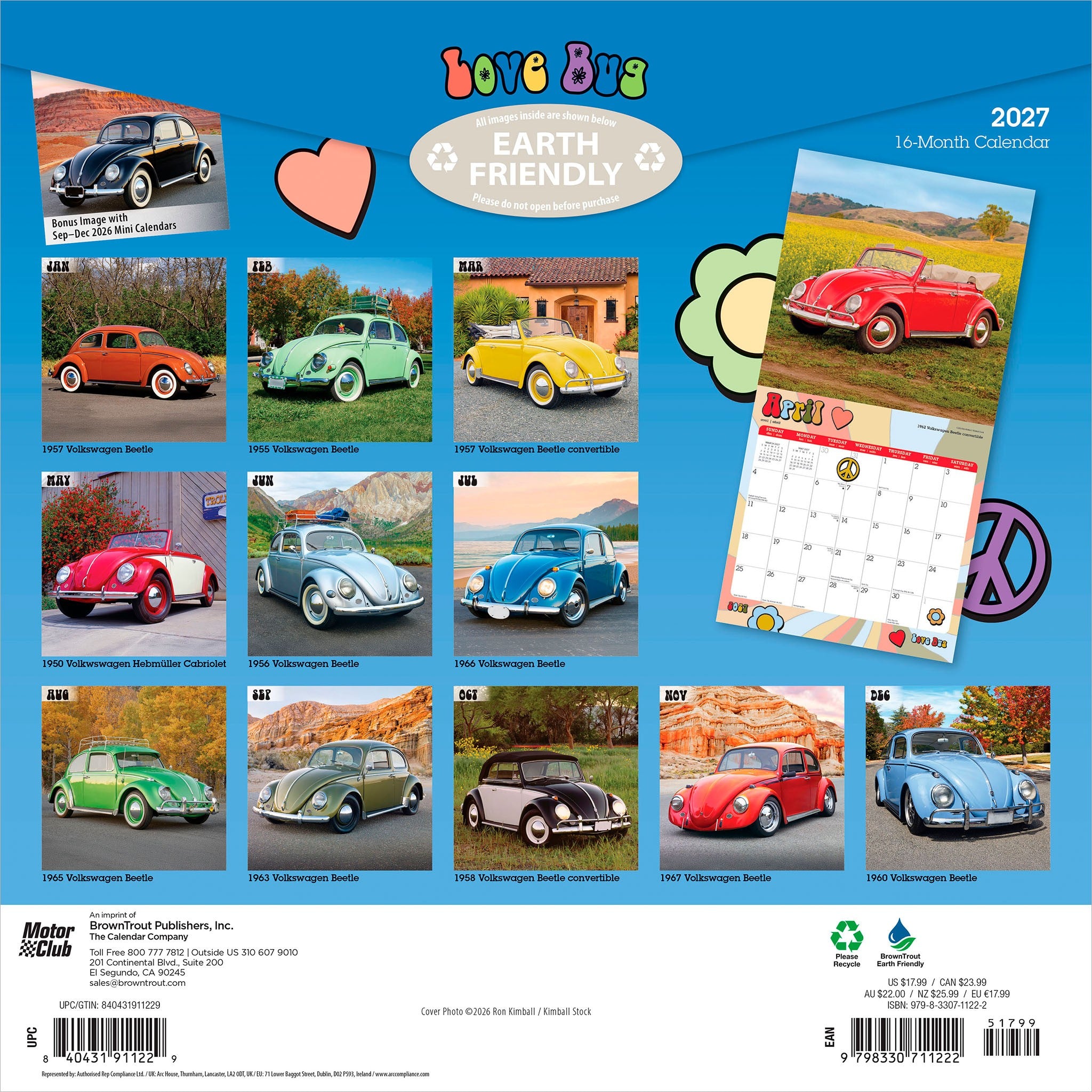 Love Bug 2027 Wall Calendar