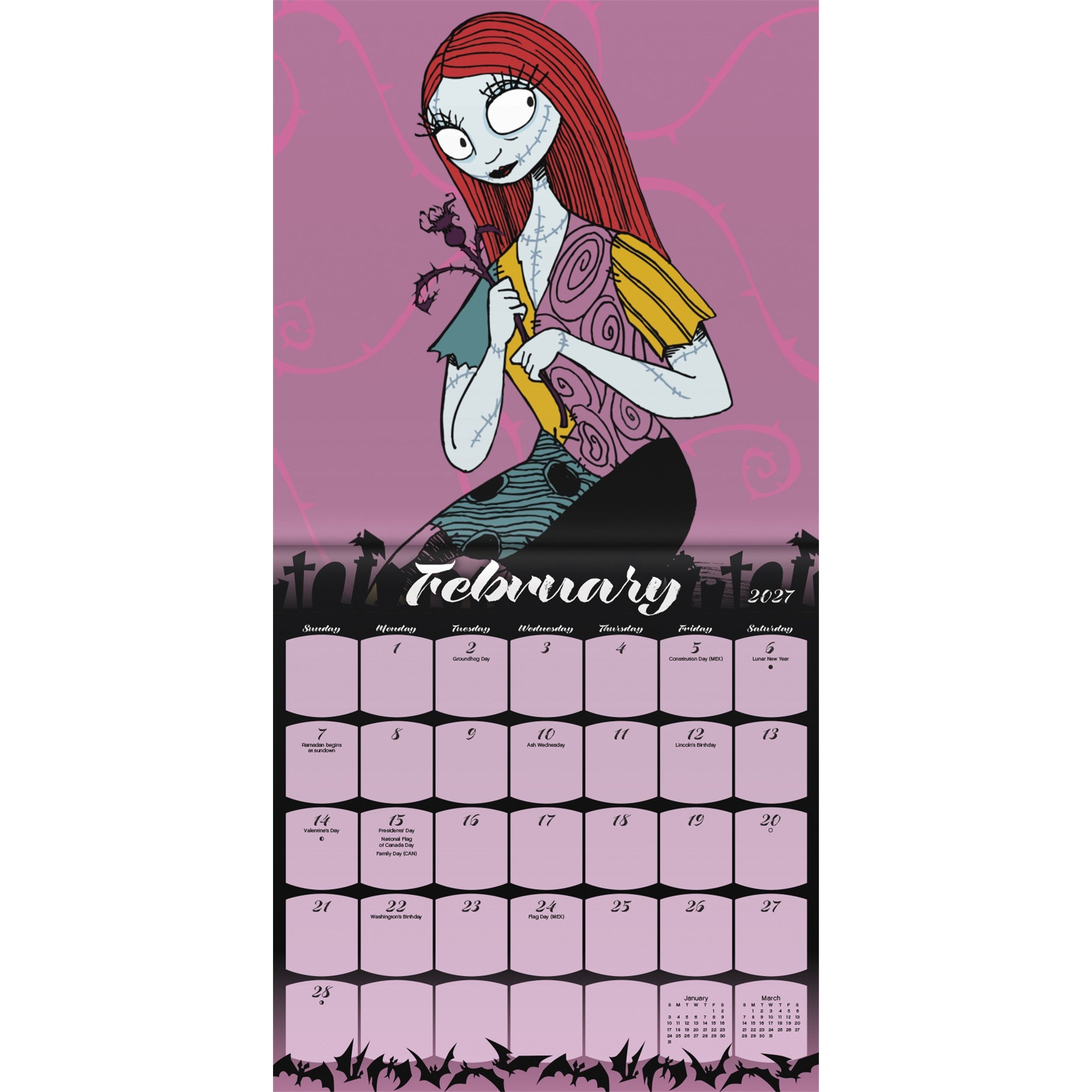 Mini calendrier L'Étrange Noël de Monsieur Jack 2027