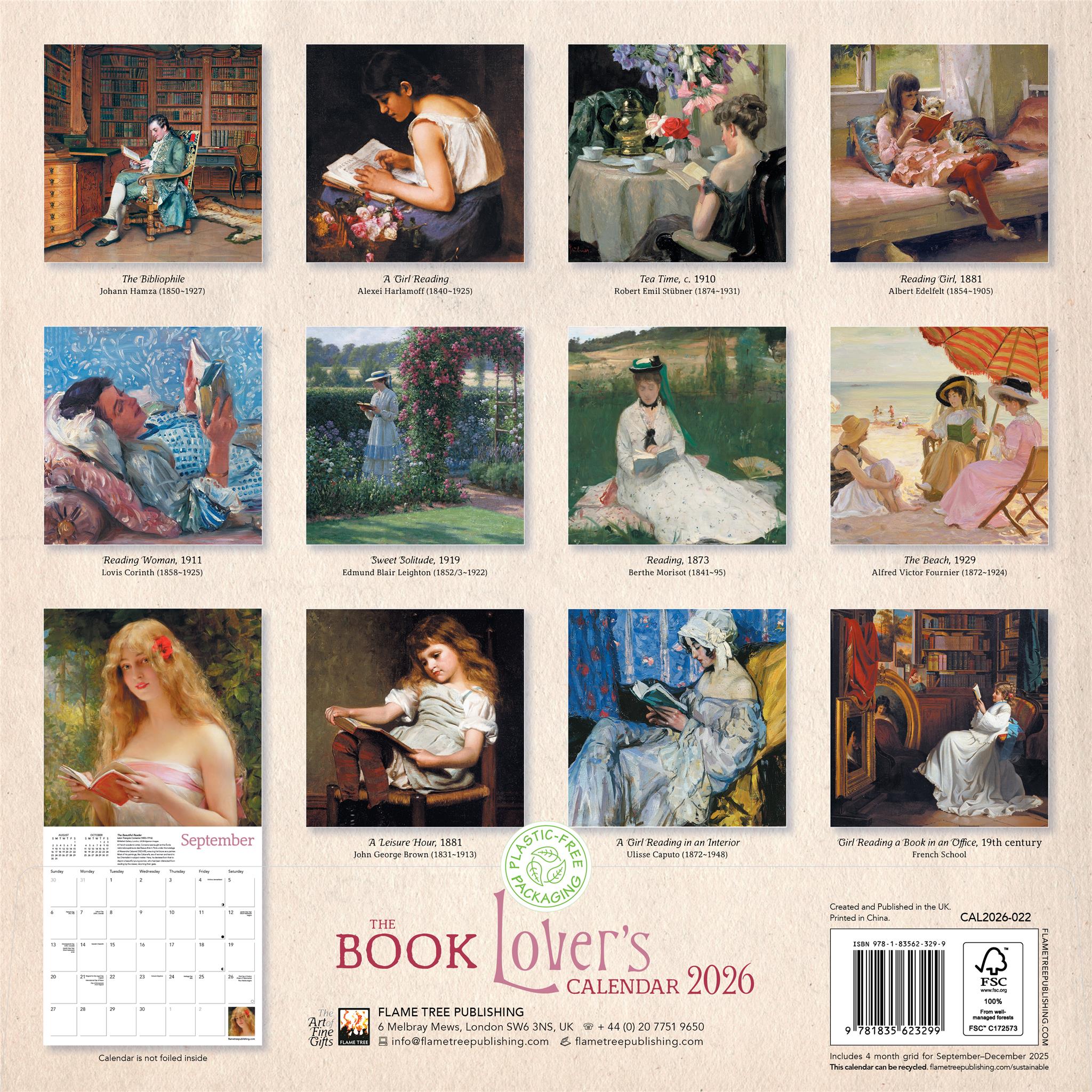 Calendrier mural 2026 des amoureux des livres - Disponible uniquement en ligne