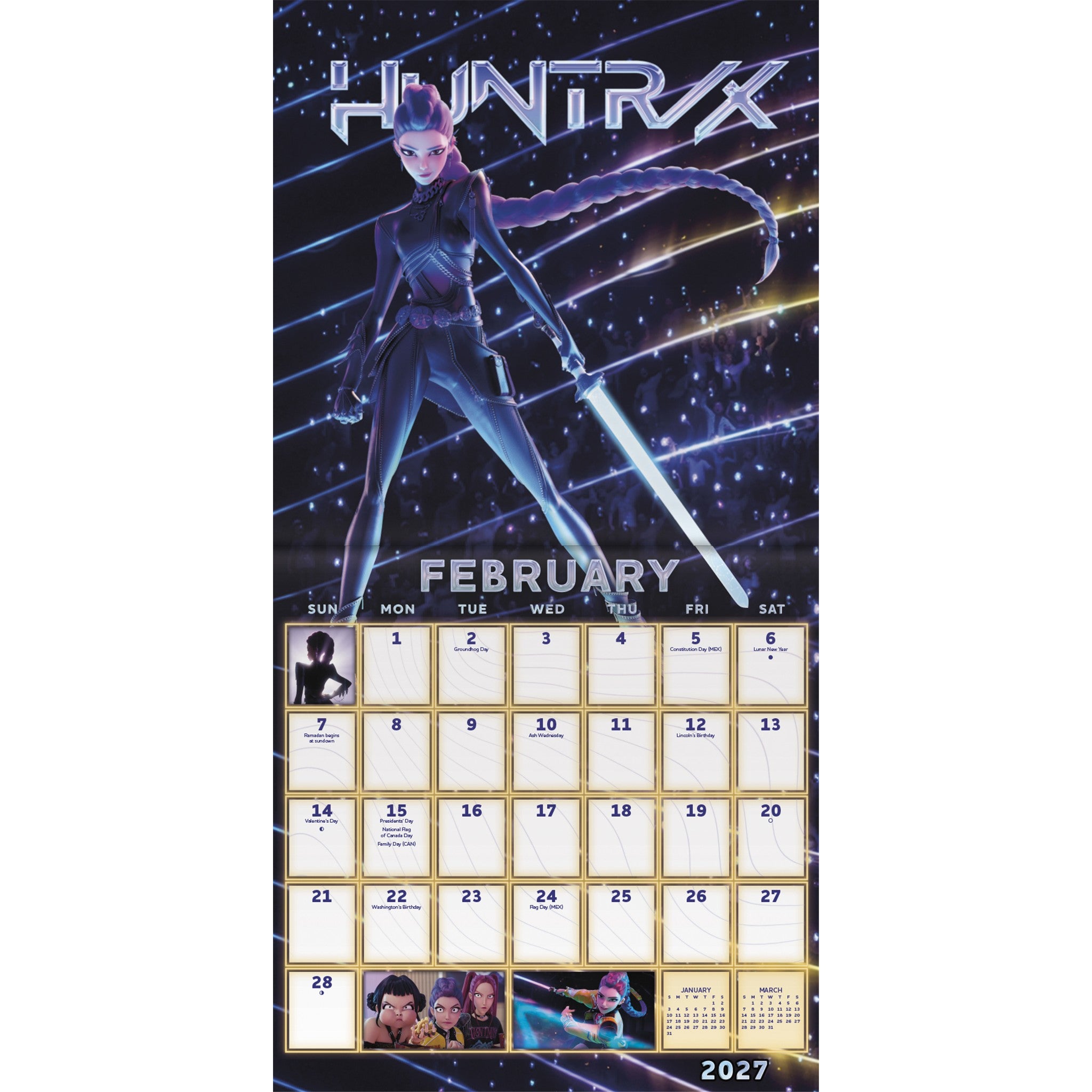 K-Pop Demon Hunters 2027 Mini Calendar