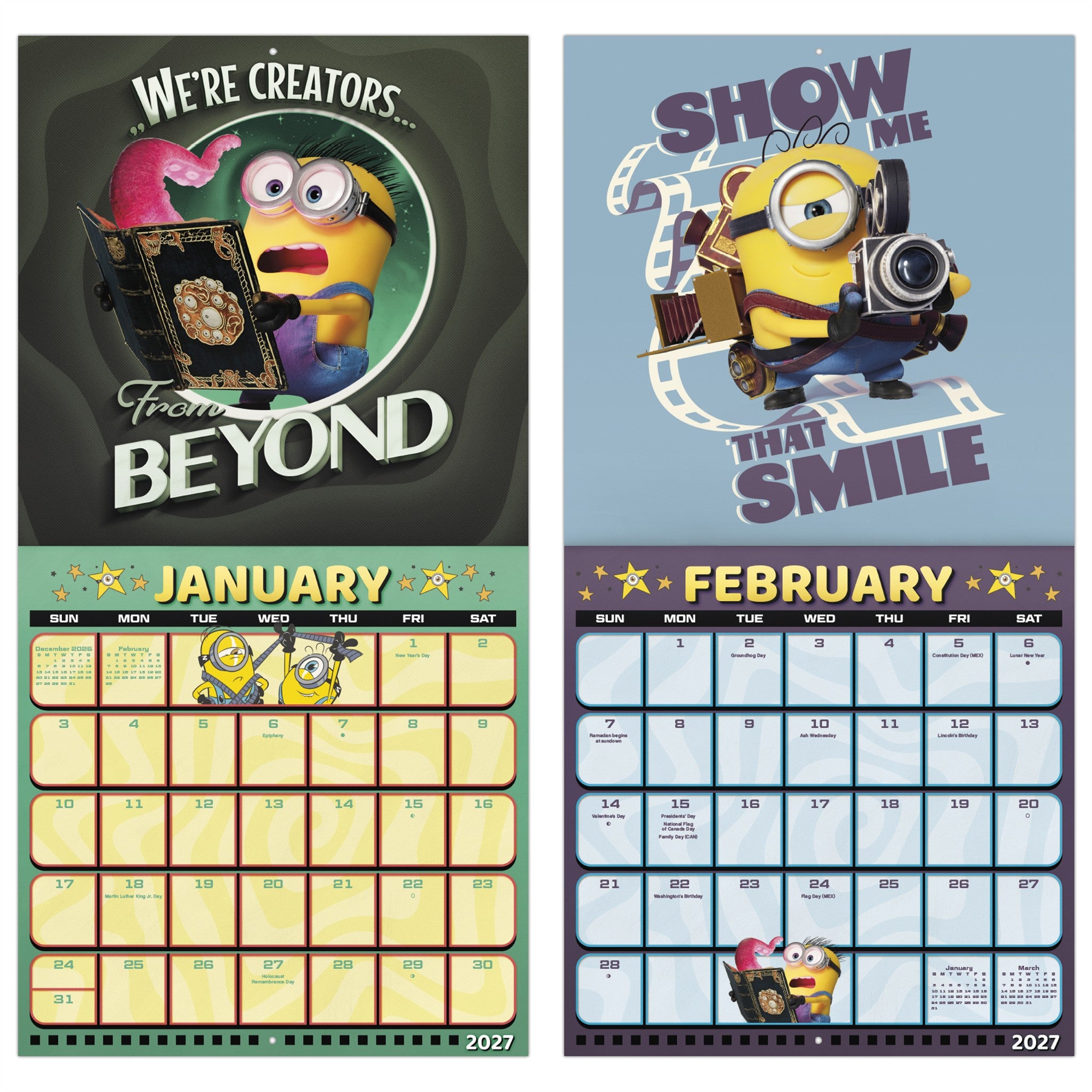 Minions and Monsters 2027 Wall Calendar