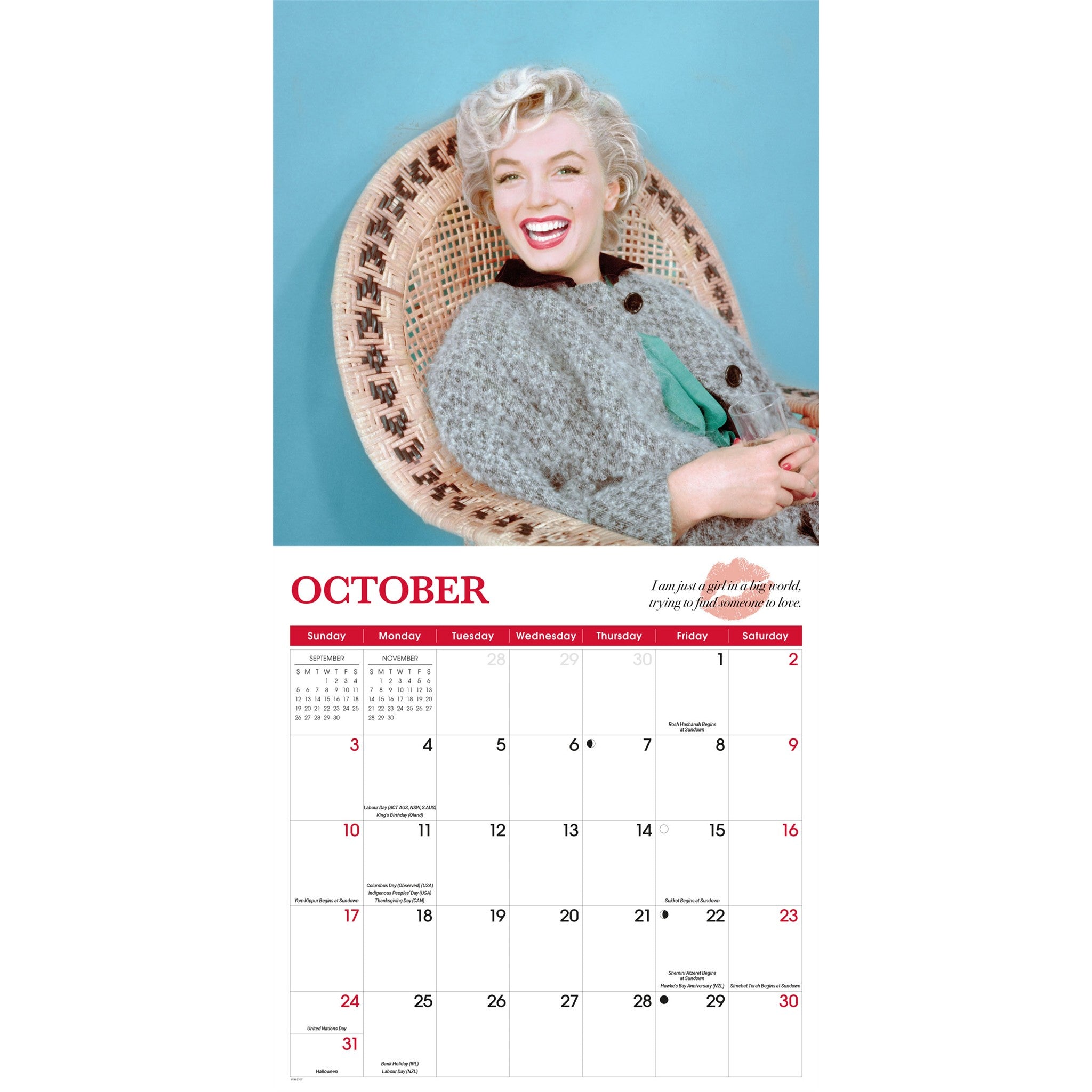 Marilyn Monroe 2027 Wall Calendar