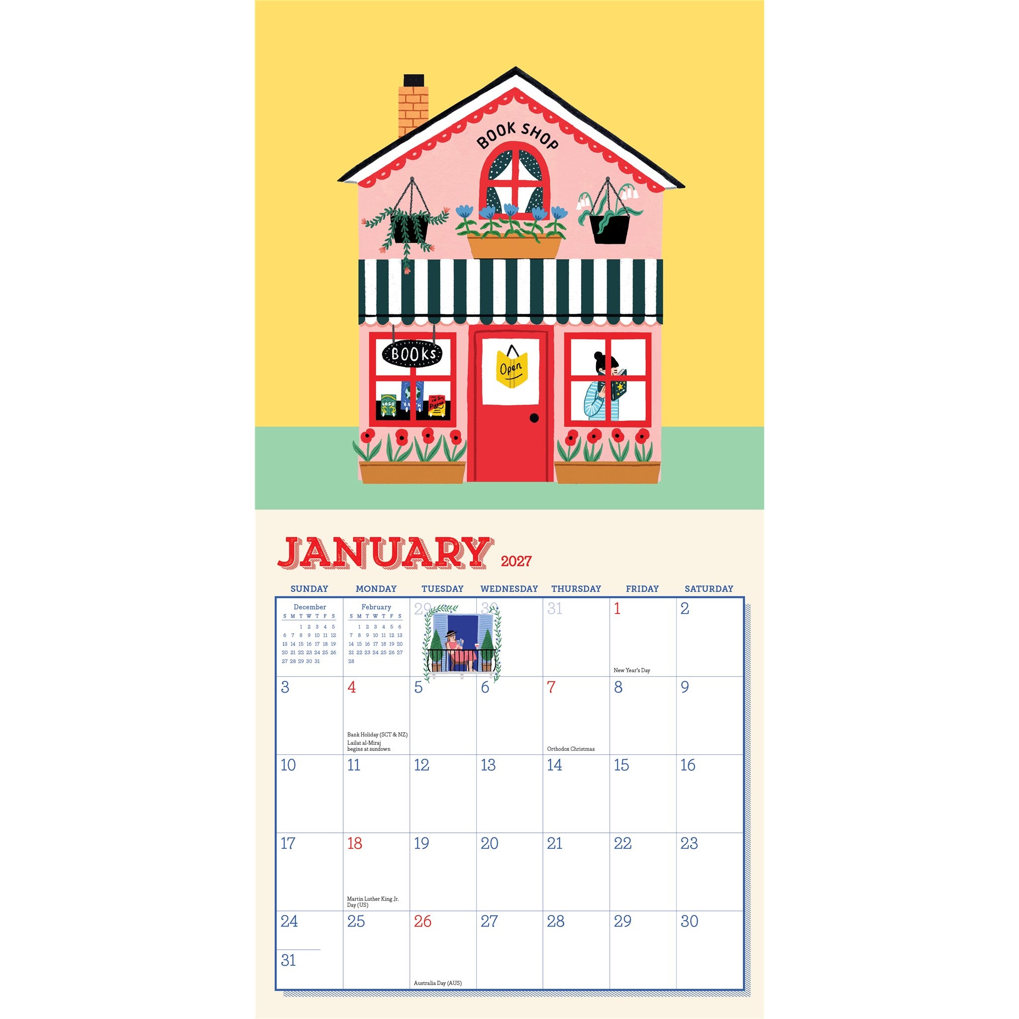 Book Nerd 2027 Mini Calendar