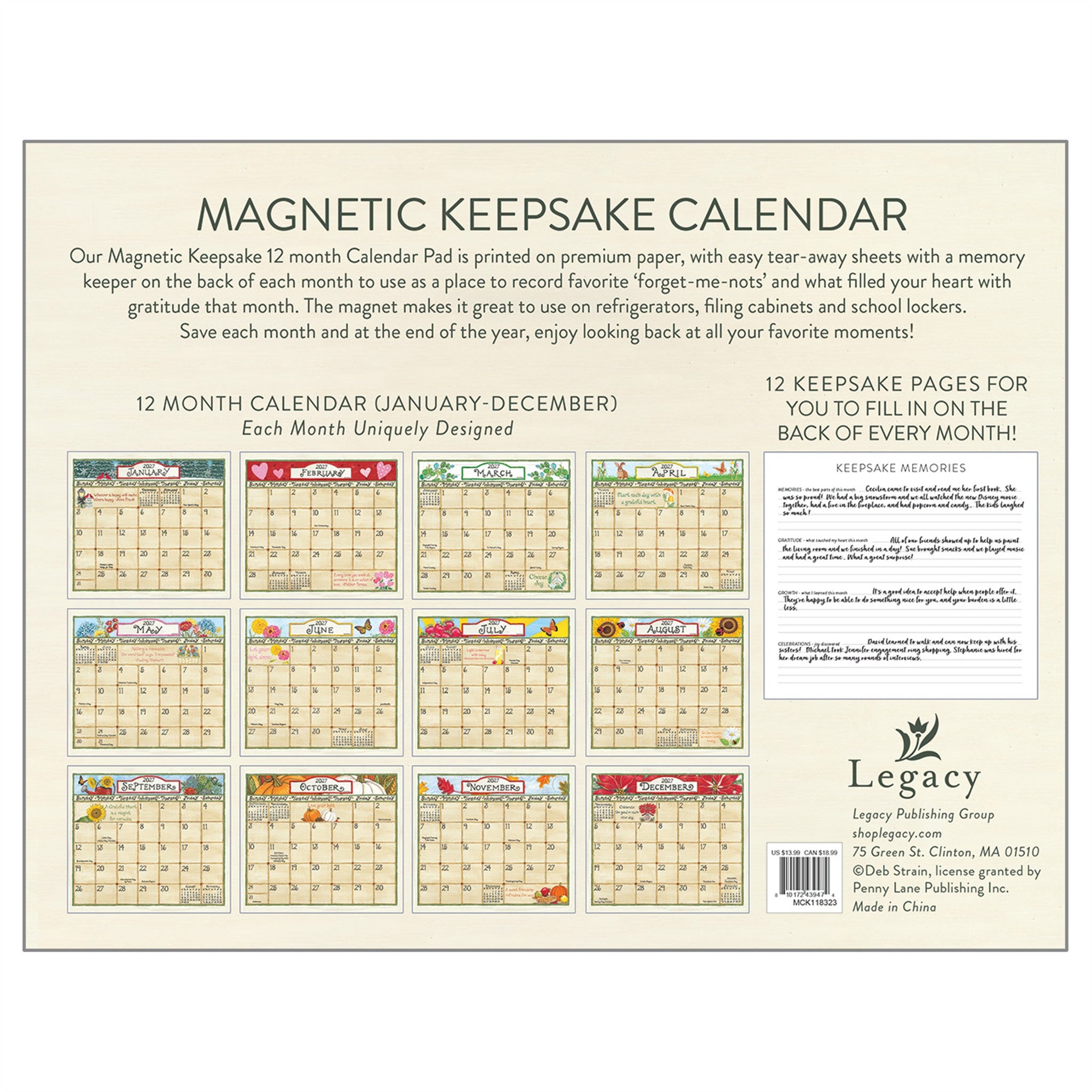 Coming Home Special Edition 2027 Mini Magnetic Calendar