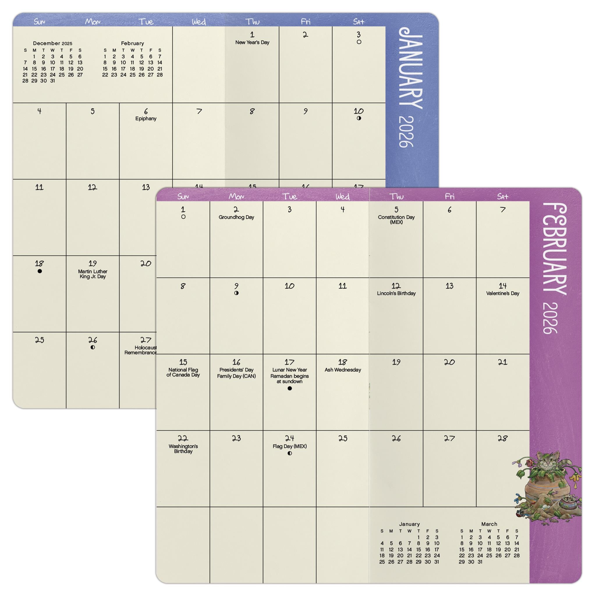 Gary Patterson Cats 2026 2 Yr Pocket Planner Calendar - Online Only
