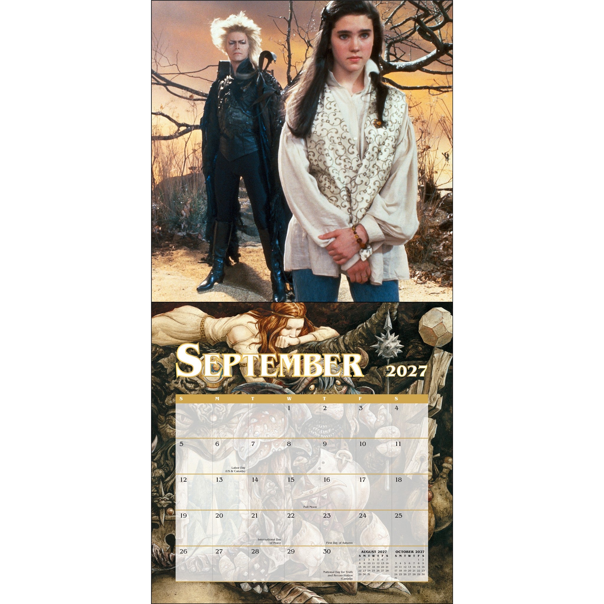 Calendrier mural 2027 Le Labyrinthe de Jim Henson