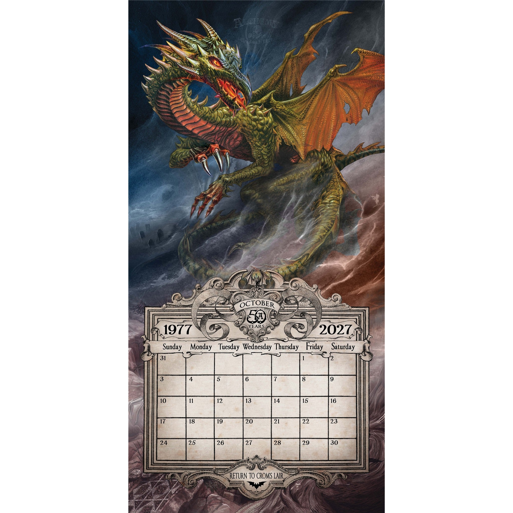 Alchemy 1977 Gothic 2027 Wall Calendar