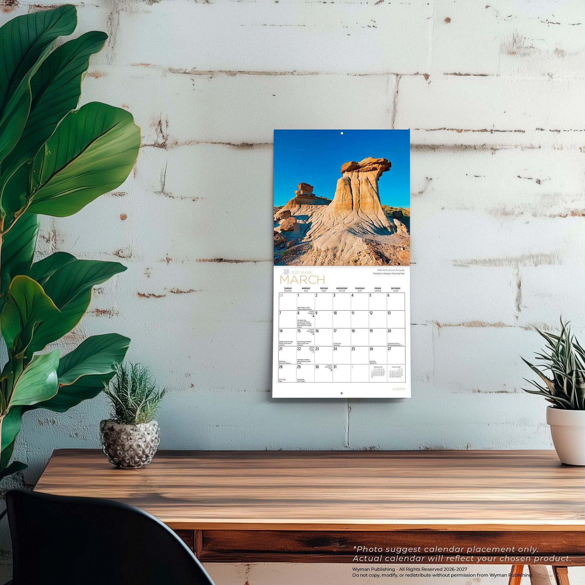 Alberta 2027 Mini Calendar