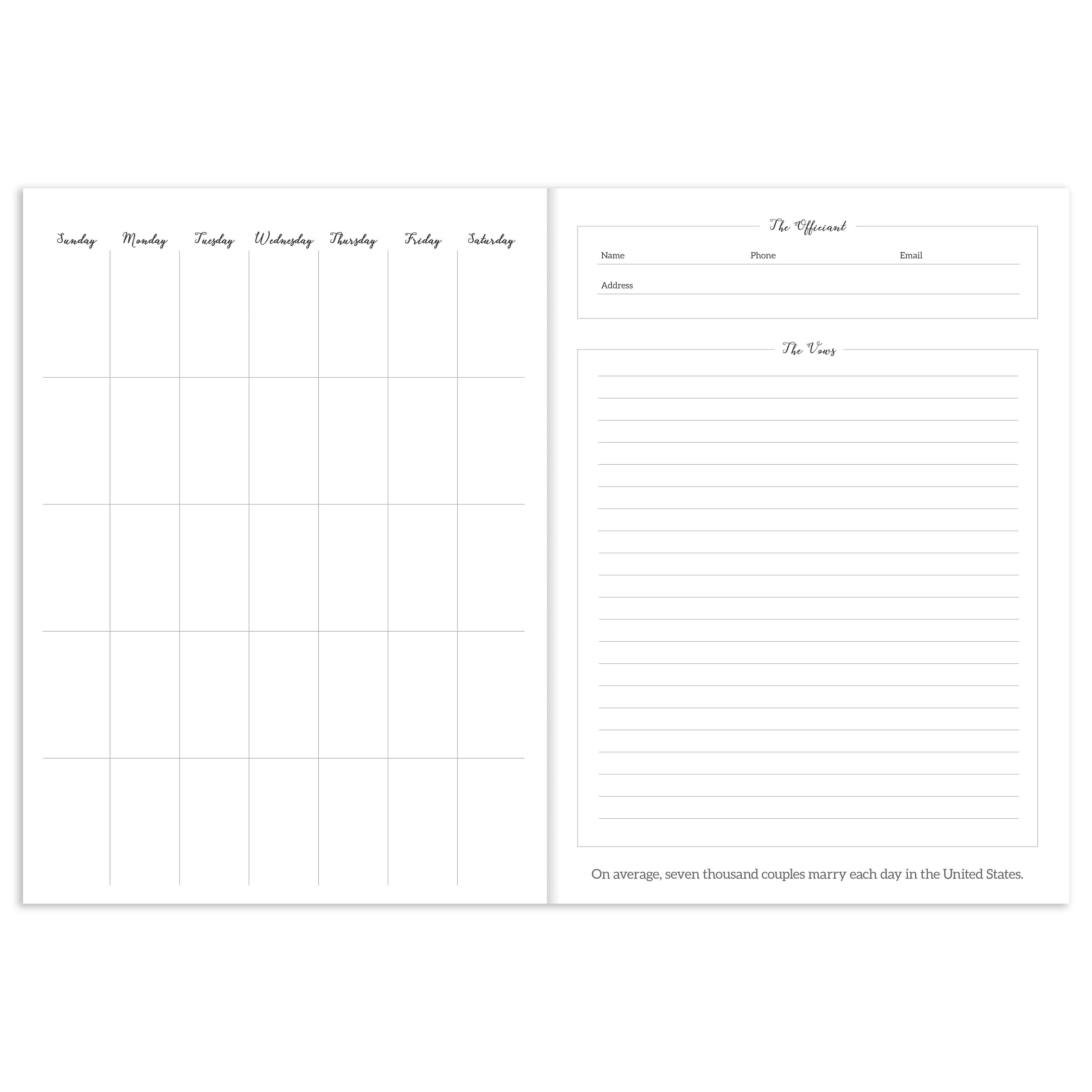 Woah Wedding Undated Planner