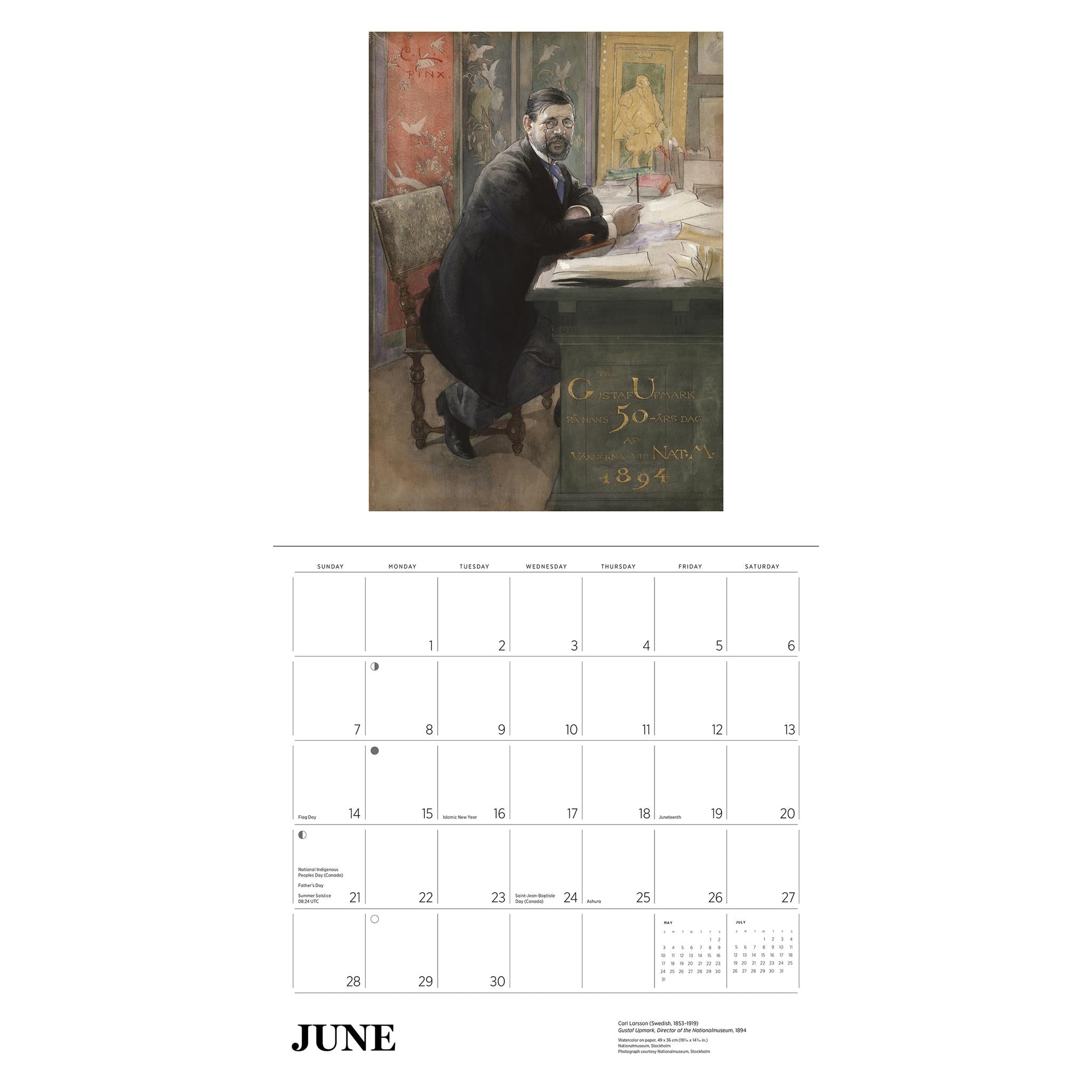 Calendrier mural Carl Larsson 2026 - Disponible uniquement en ligne