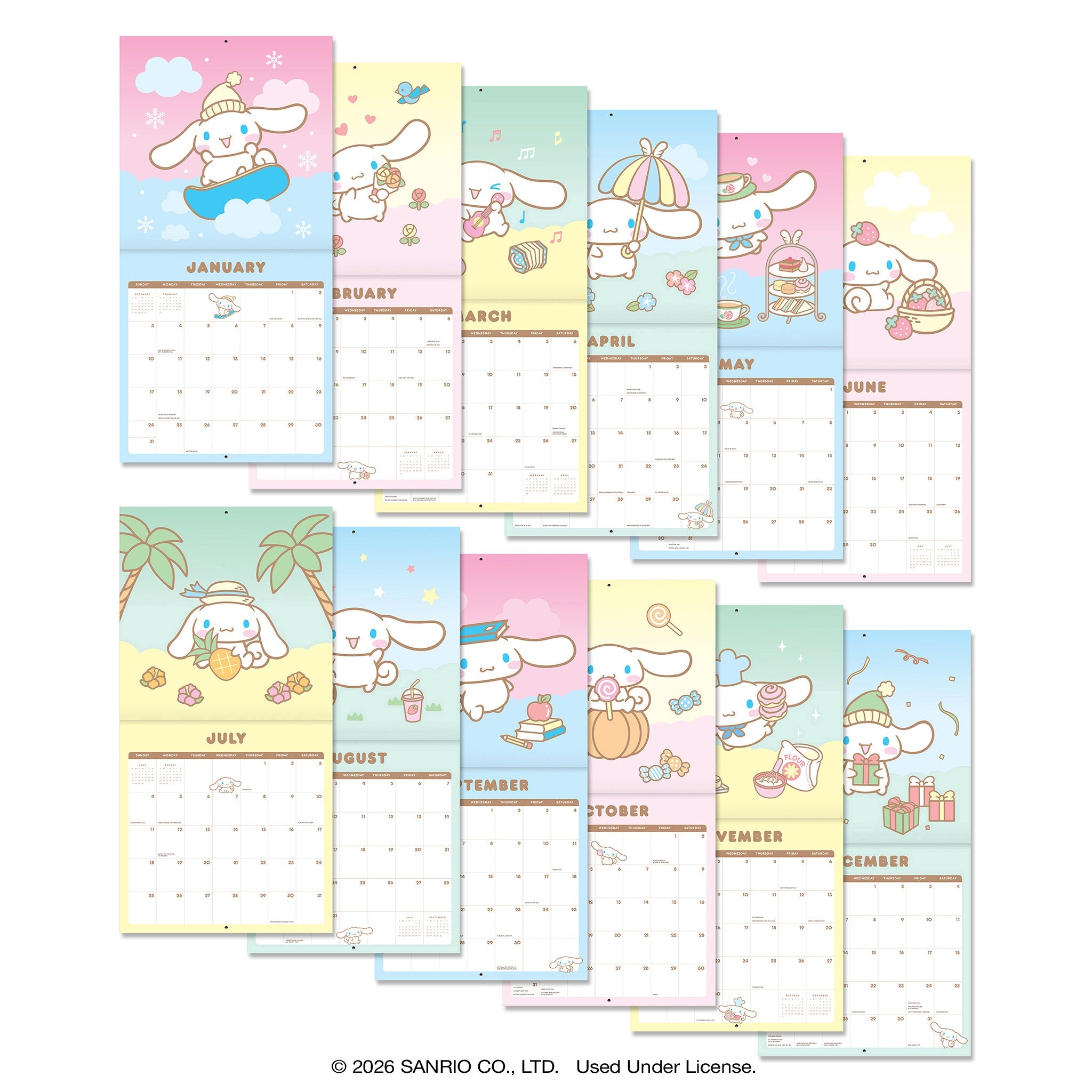 Cinnamoroll 2027 Wall Calendar