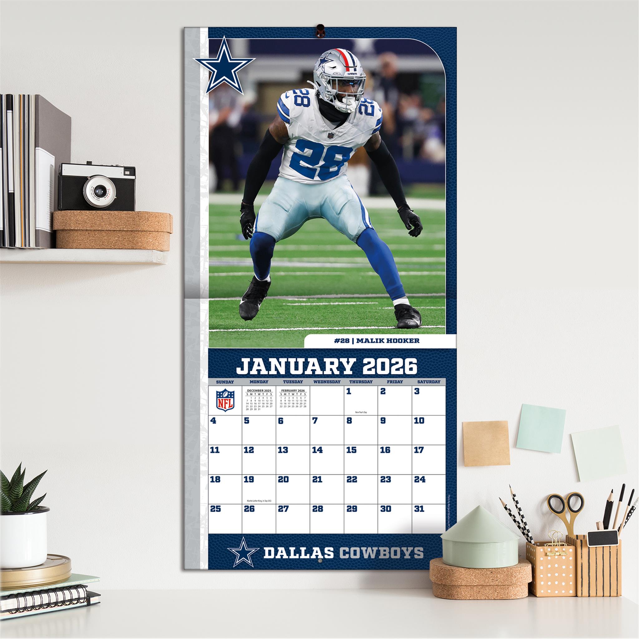 Calendrier mural NFL Dallas Cowboys 2026