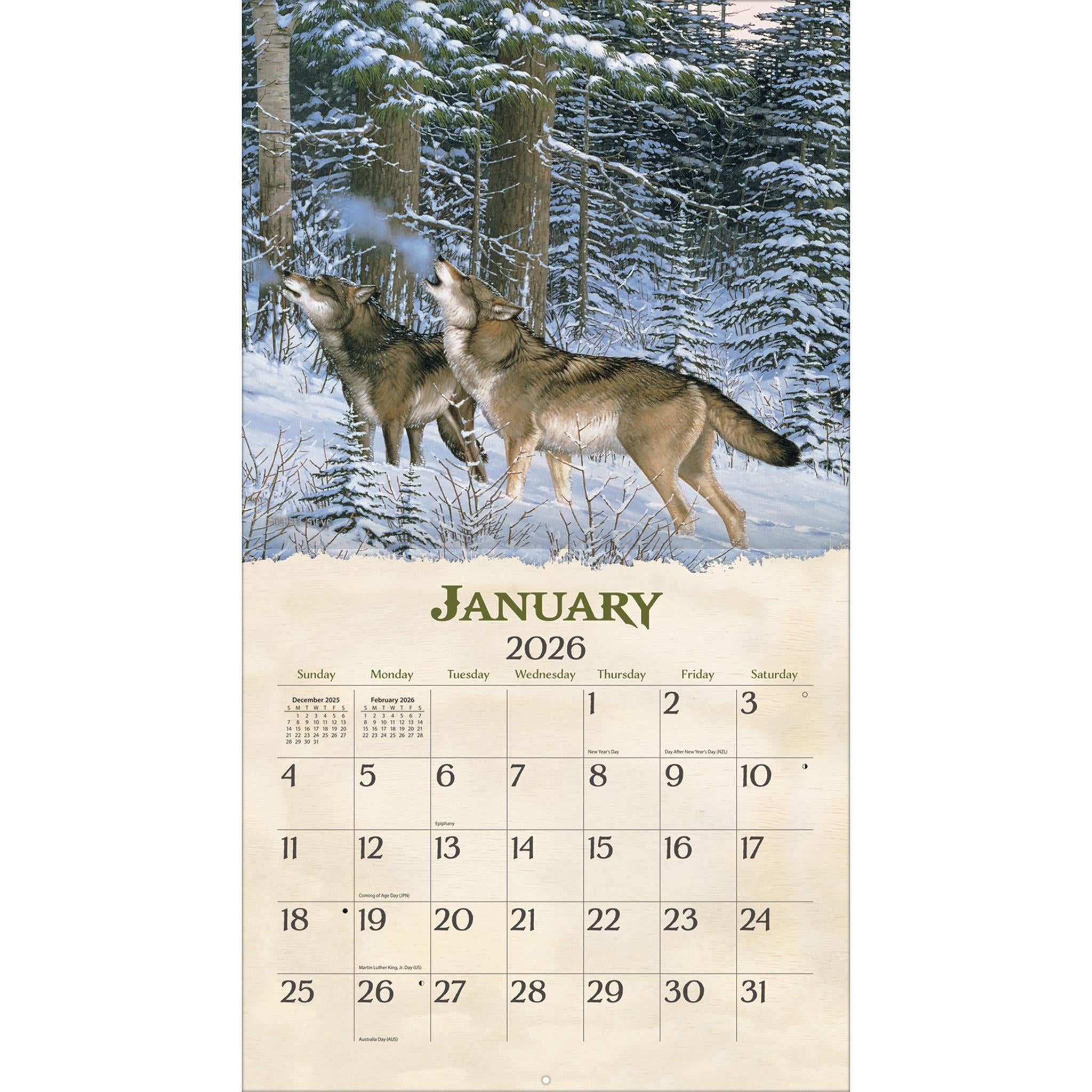 Calendrier mural de luxe Beyond The Woods 2026 - Disponible uniquement en ligne