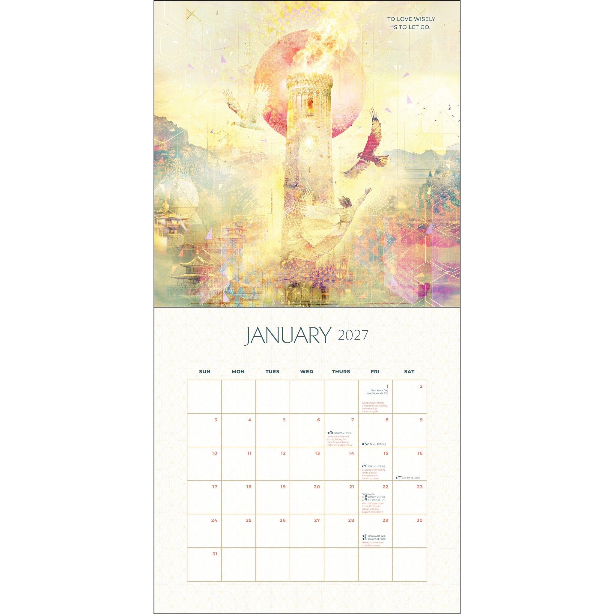 Calendrier mural Lune 2027