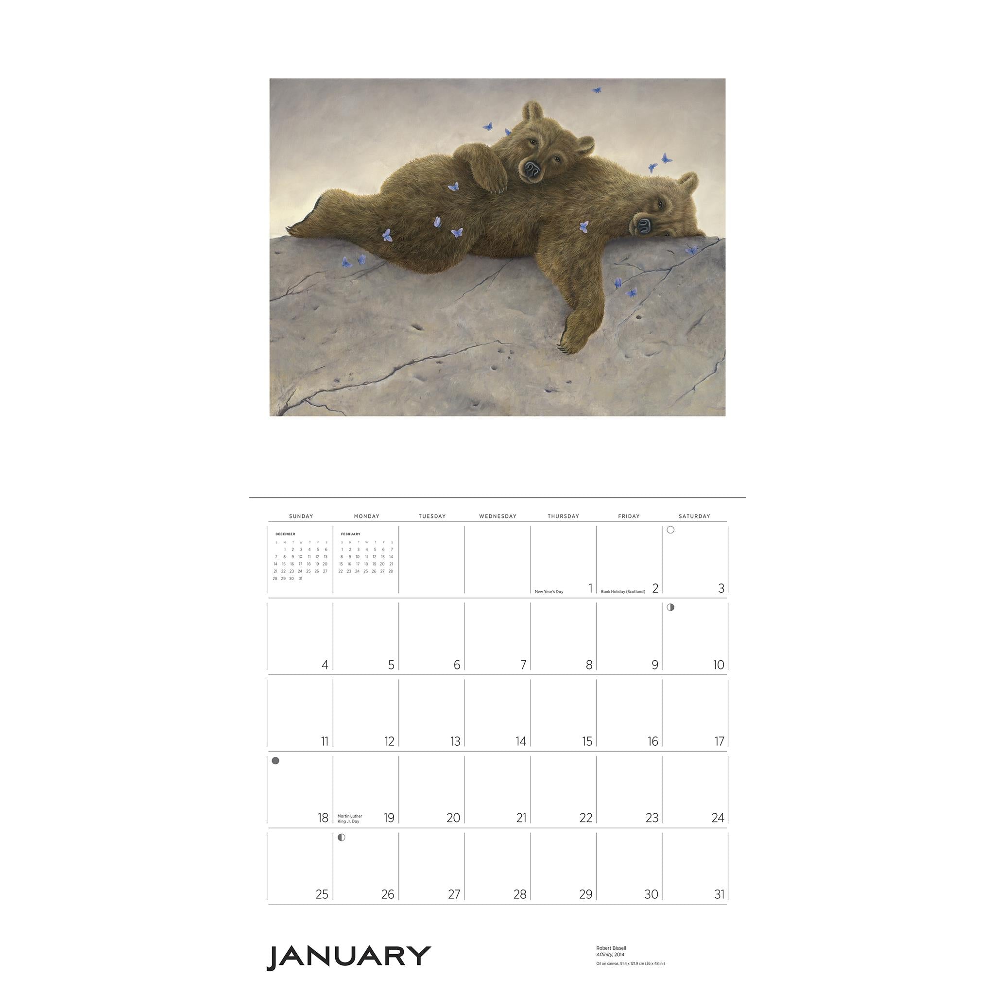 Calendrier mural 2026 « Esprit : Les peintures de Robert Bissell »