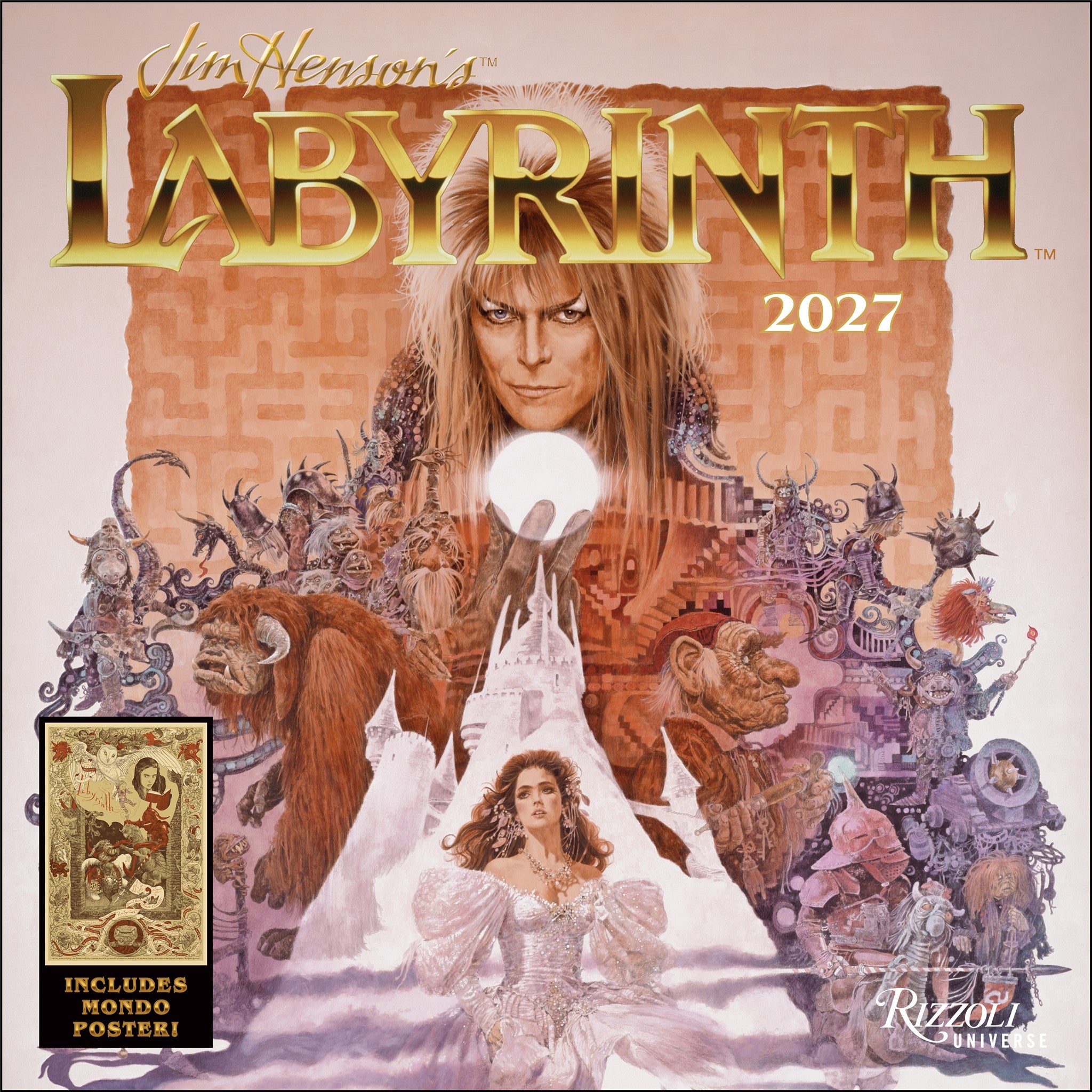 Calendrier mural 2027 Le Labyrinthe de Jim Henson