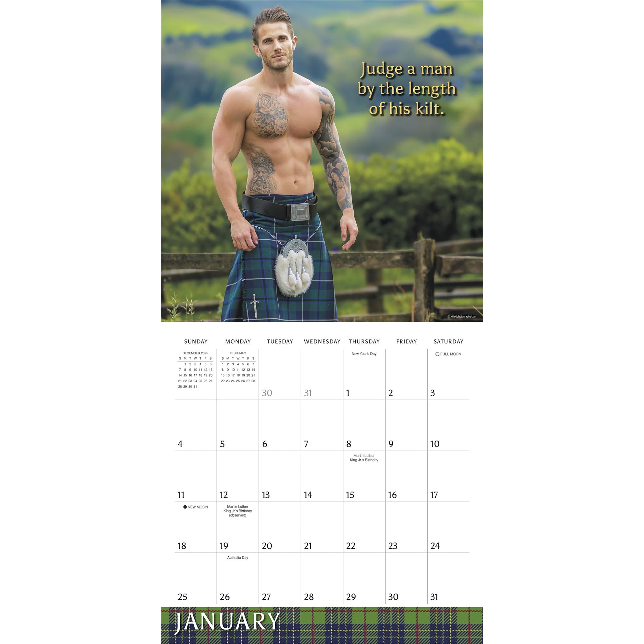 Calendrier mural Kilty Pleasures 2026