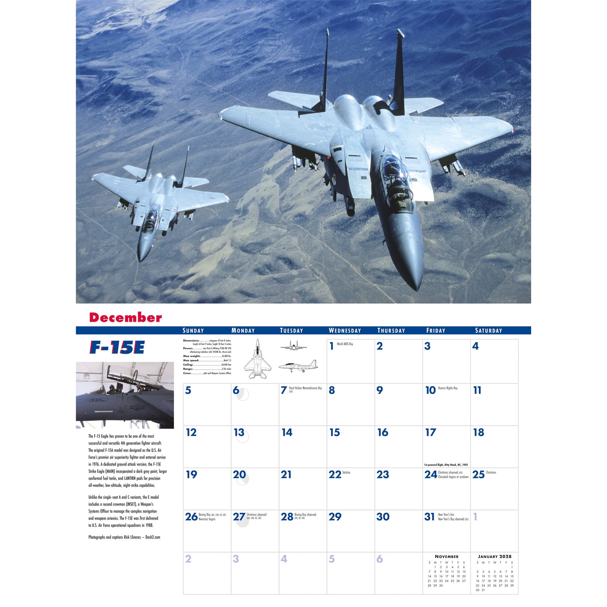 Calendrier mural Above and Beyond 2027
