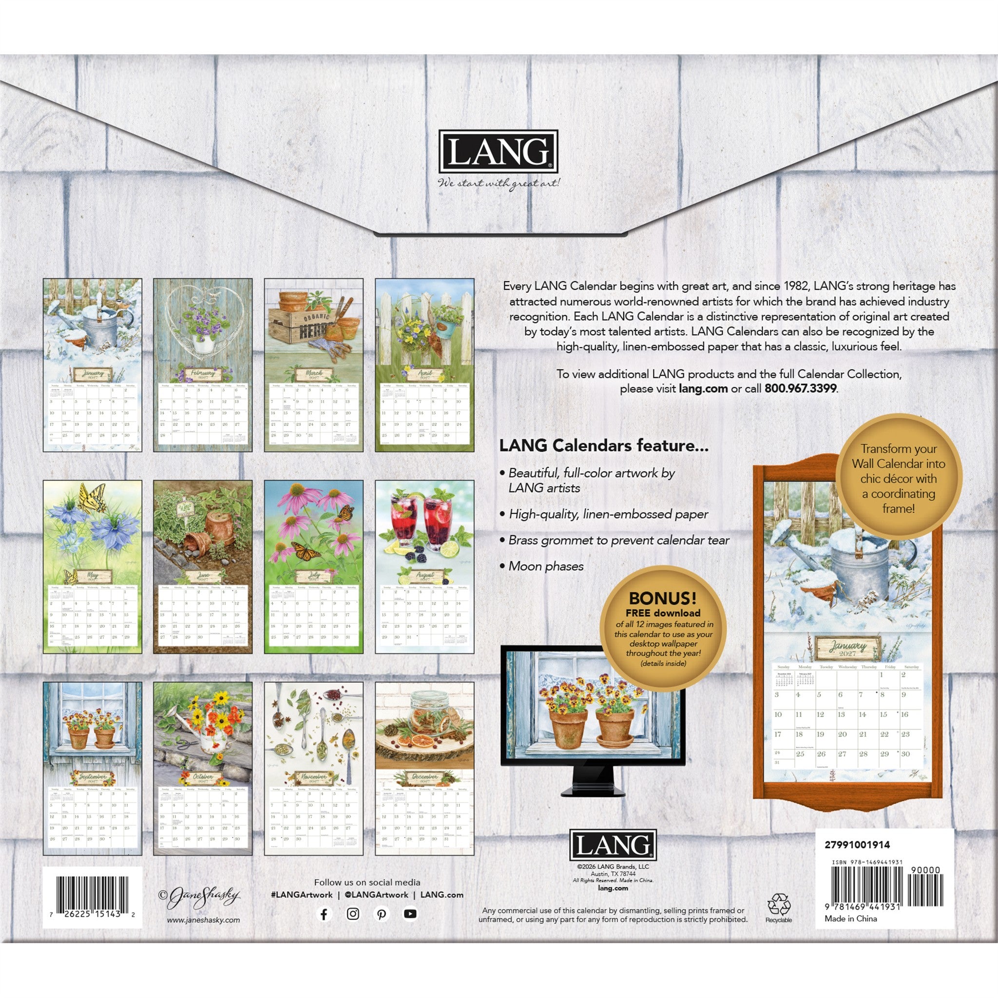 Herb Garden 2027 Wall Calendar - Online Only