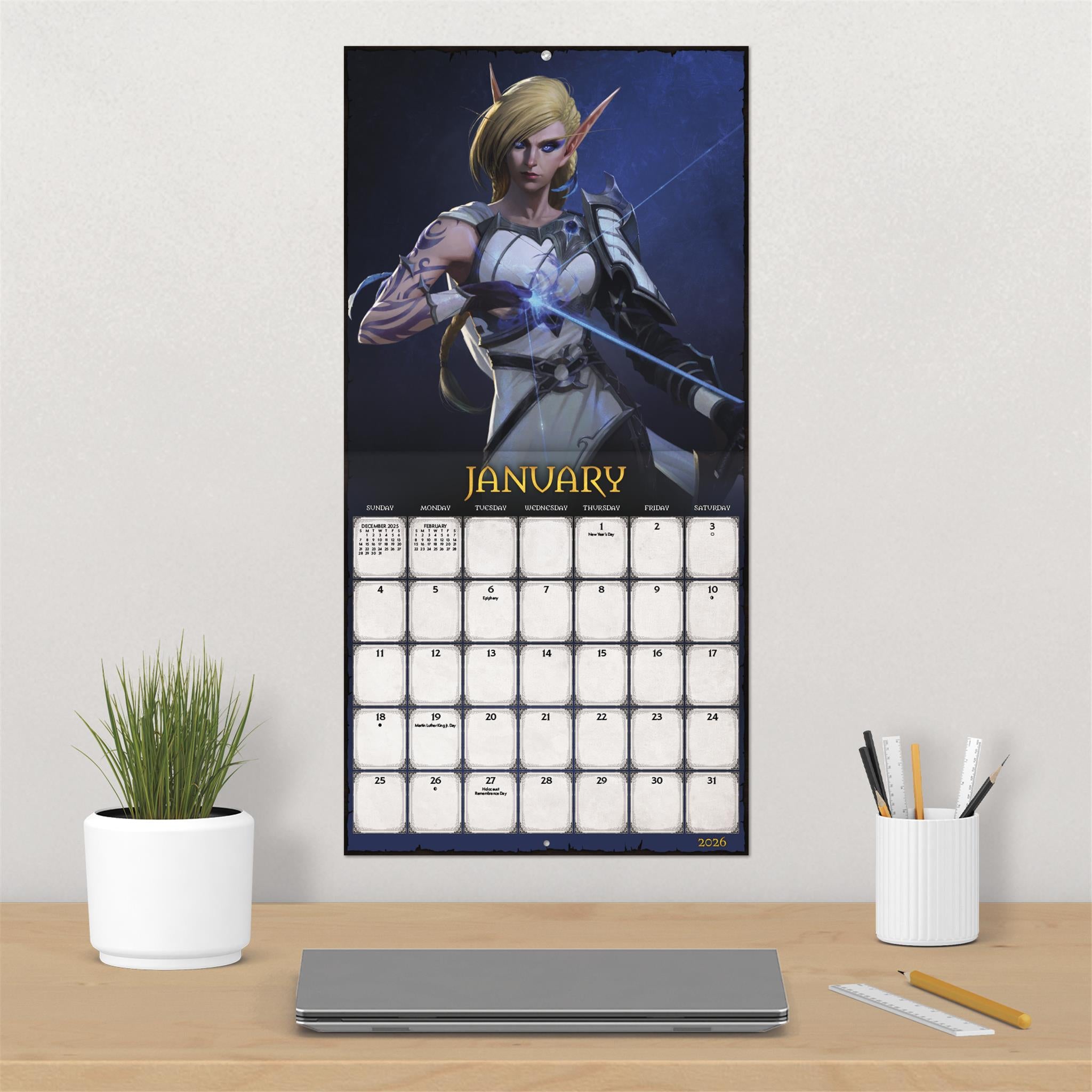 Calendrier mural World of Warcraft 2026