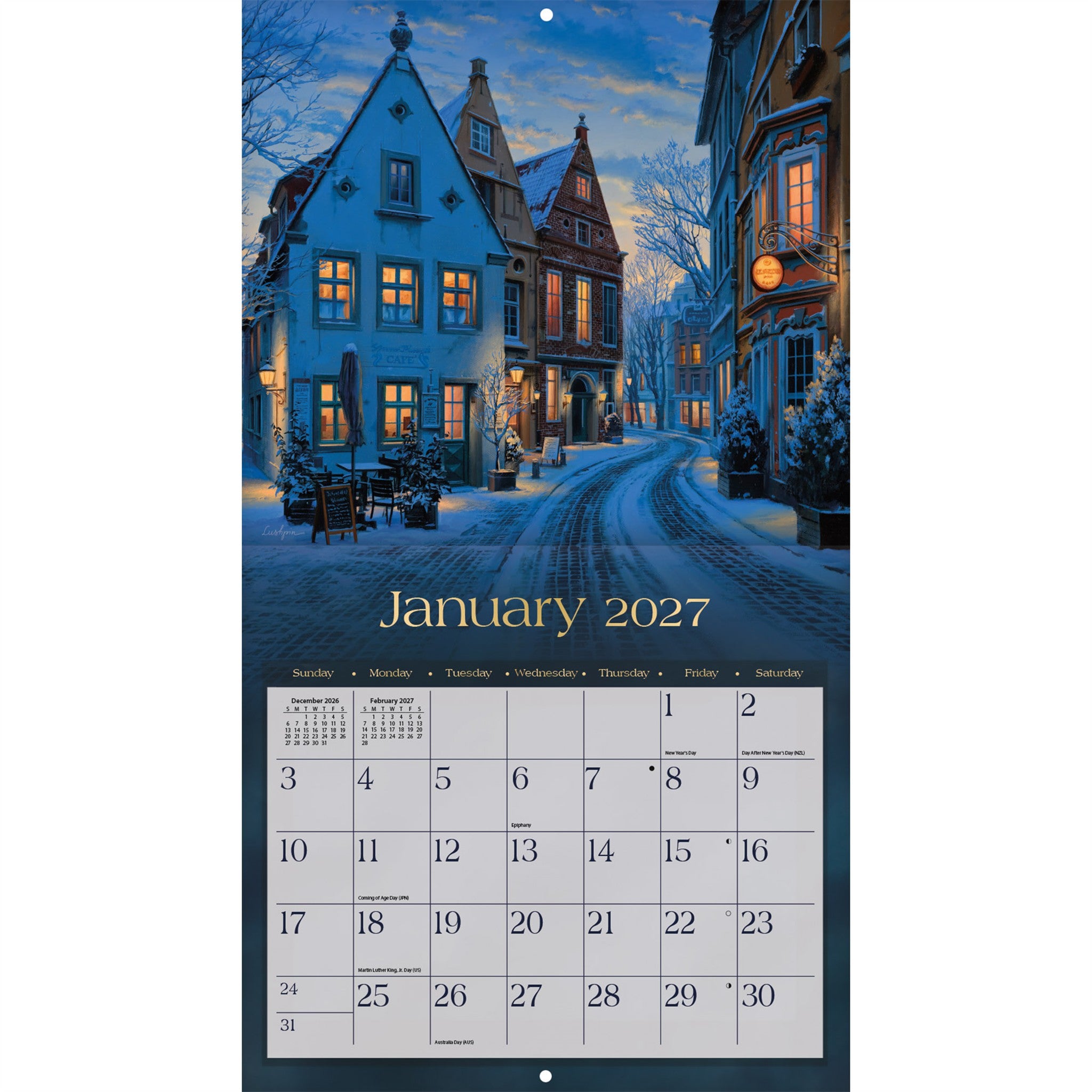Around the World Special Edition with Print 2027 Wall Calendar
