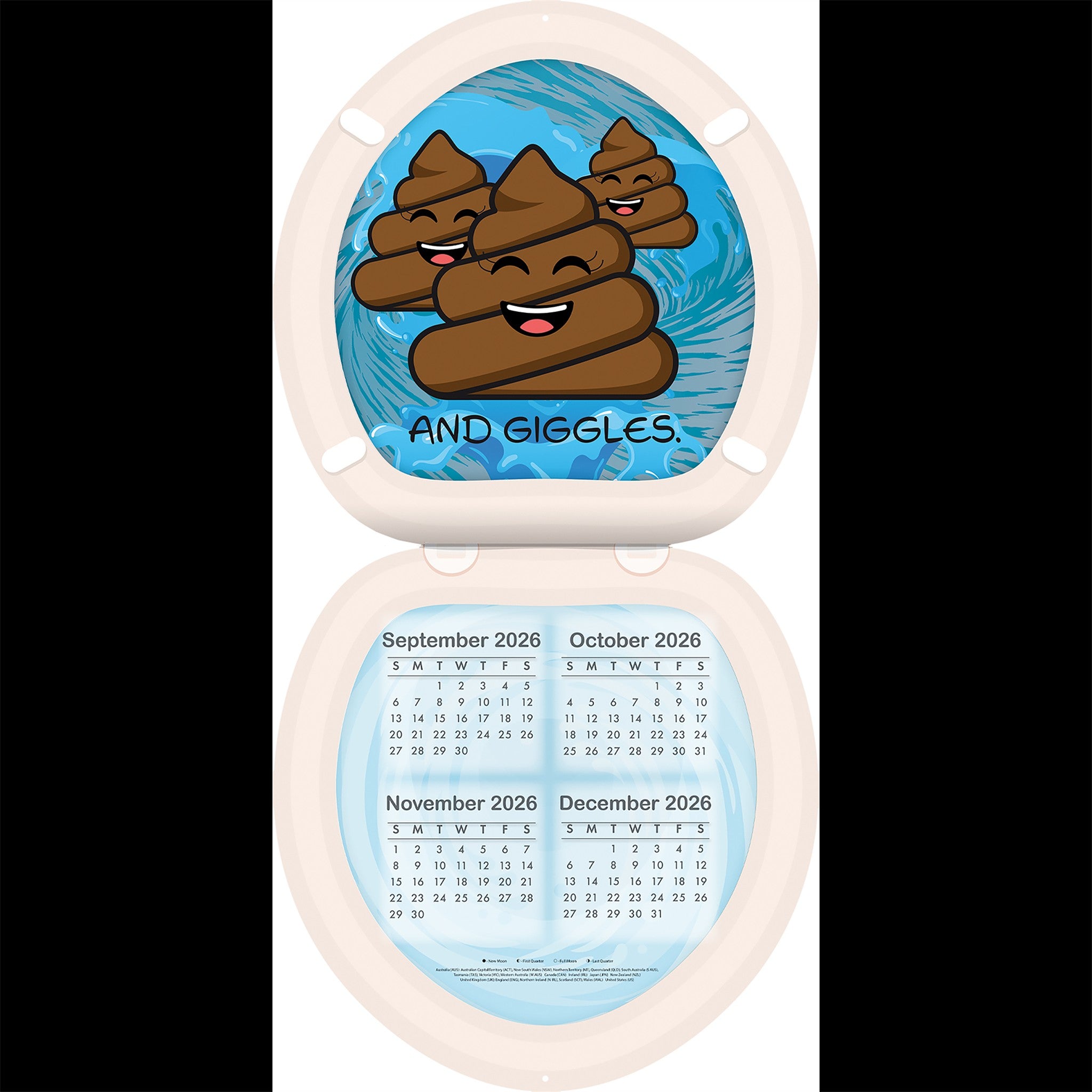 Poo Happens Die Cut 2027 Wall Calendar