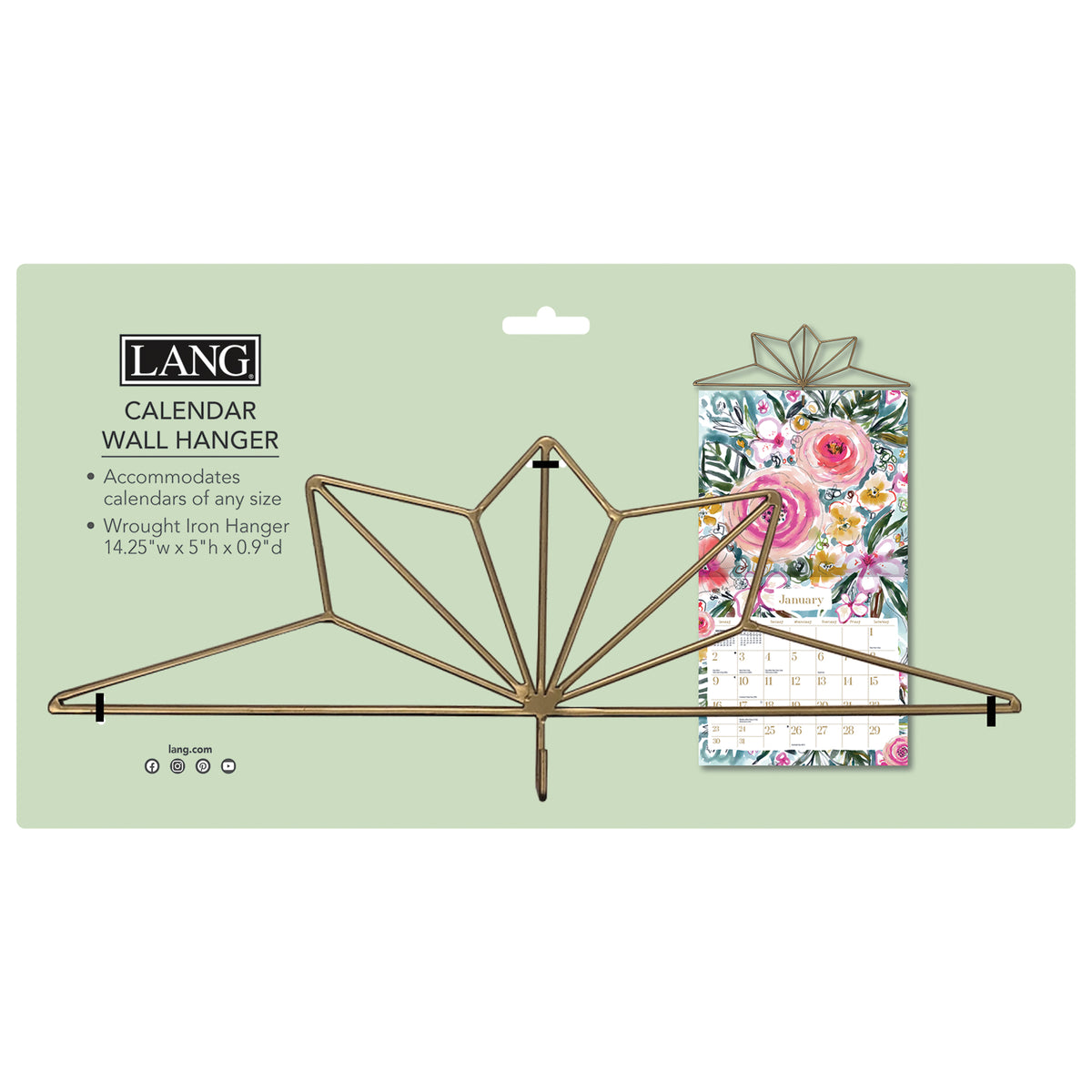 Gold Geo Wrought Iron Calendar Hanger