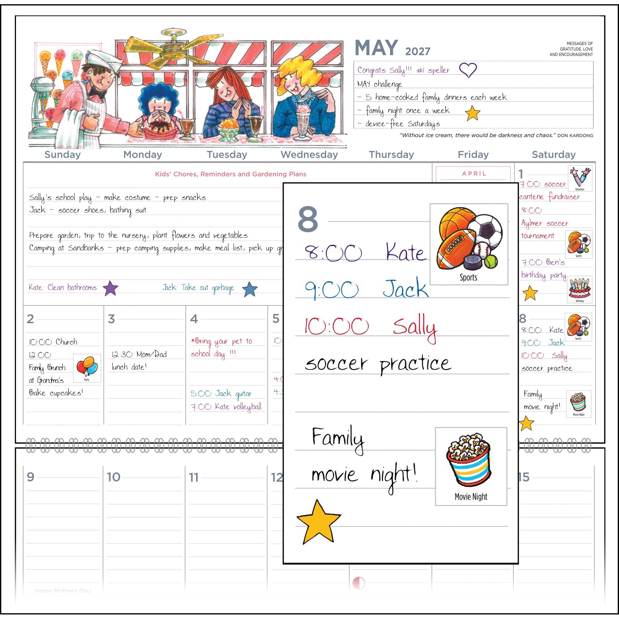 Family Organizer 2026-2027 Wall Calendar