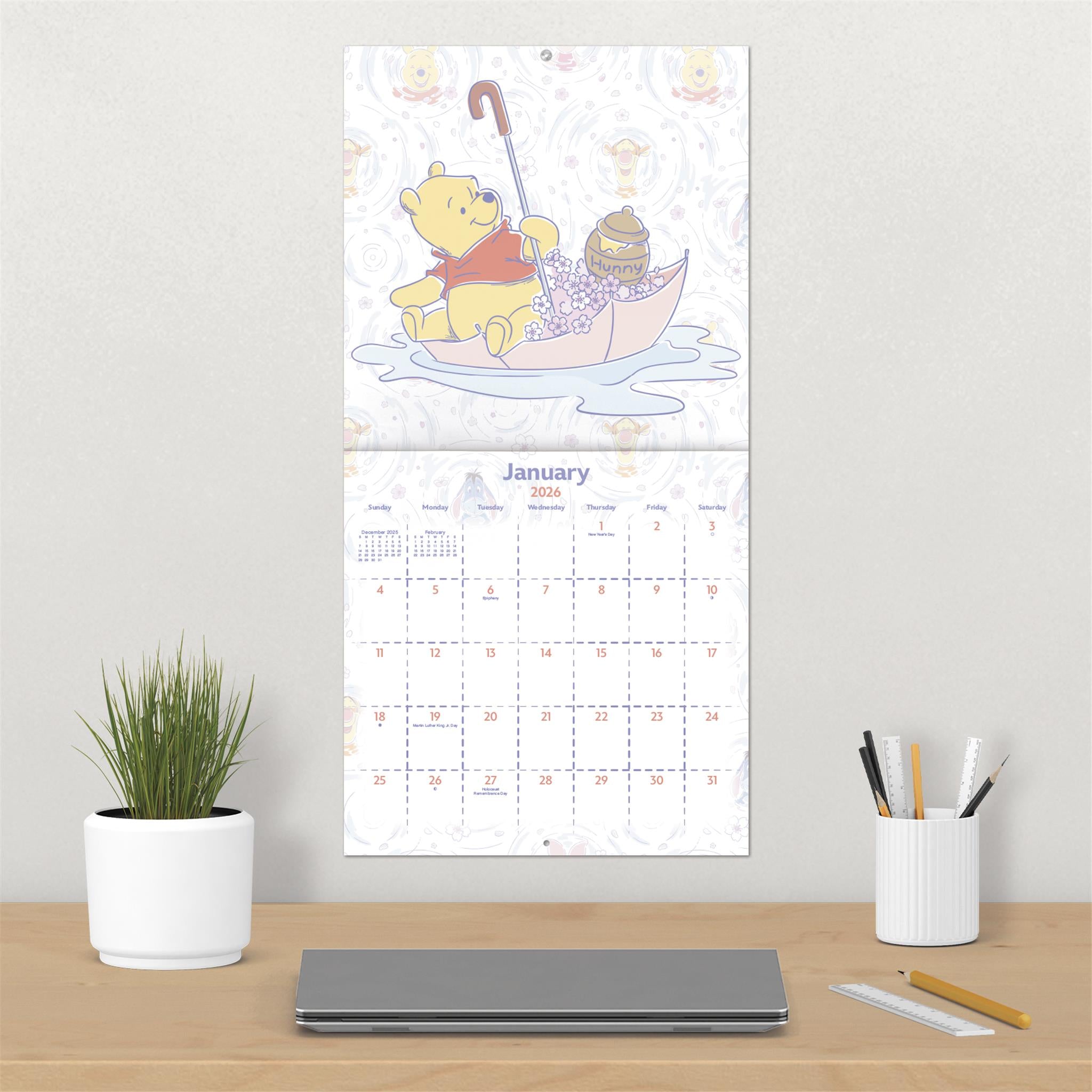 Winnie The Pooh Exclusive with Print 2026 Deluxe Wall Calendar