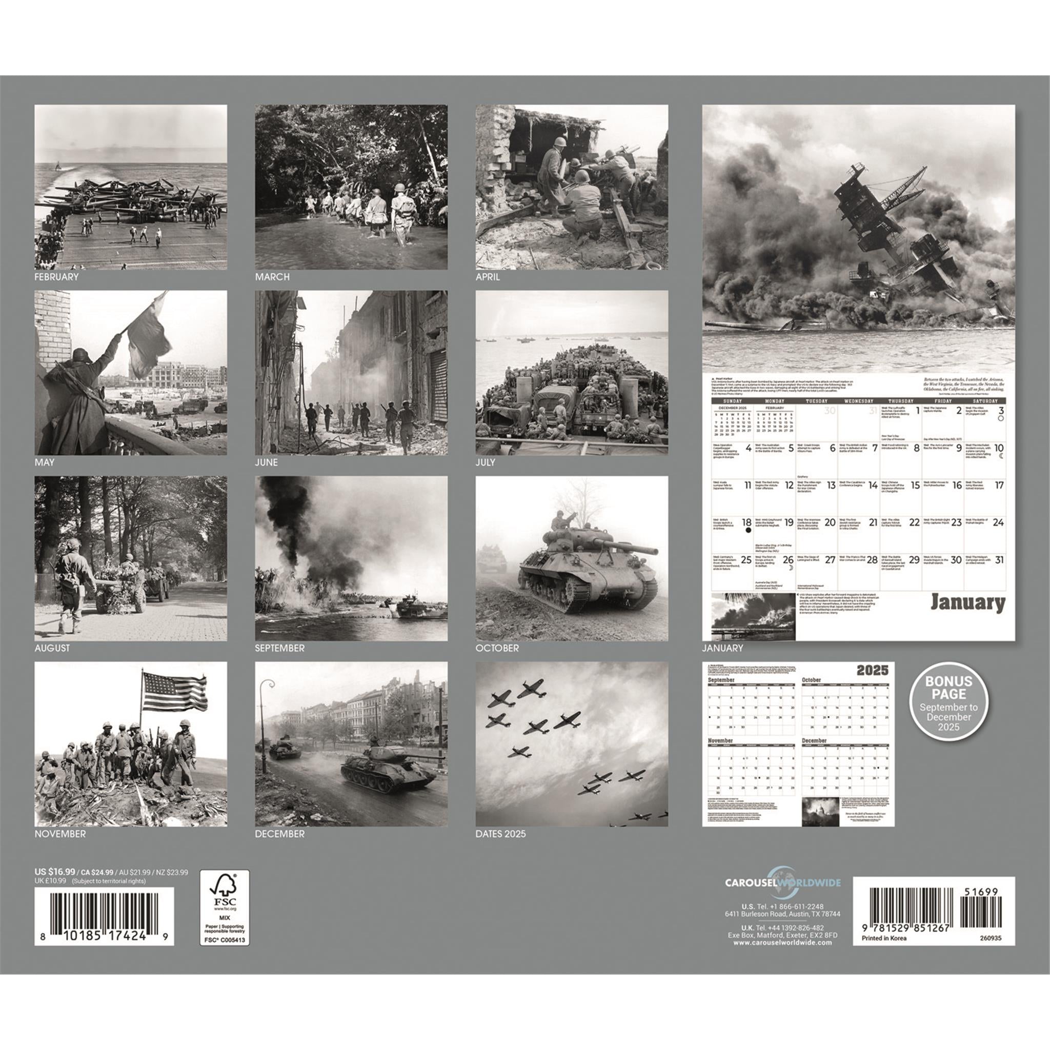 Calendrier mural de la Seconde Guerre mondiale 2026