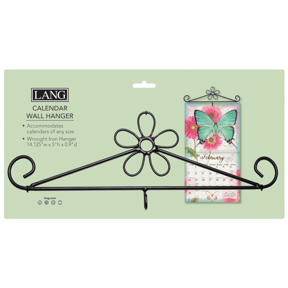 Flower Wrought Iron Calendar Hanger - Online Only