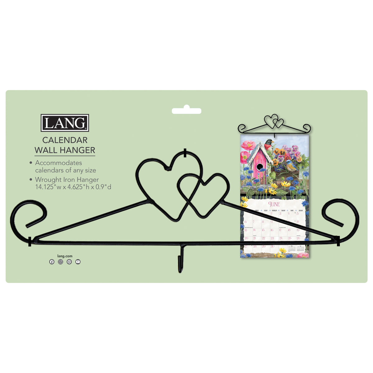 Heart Wrought Iron Calendar Hanger