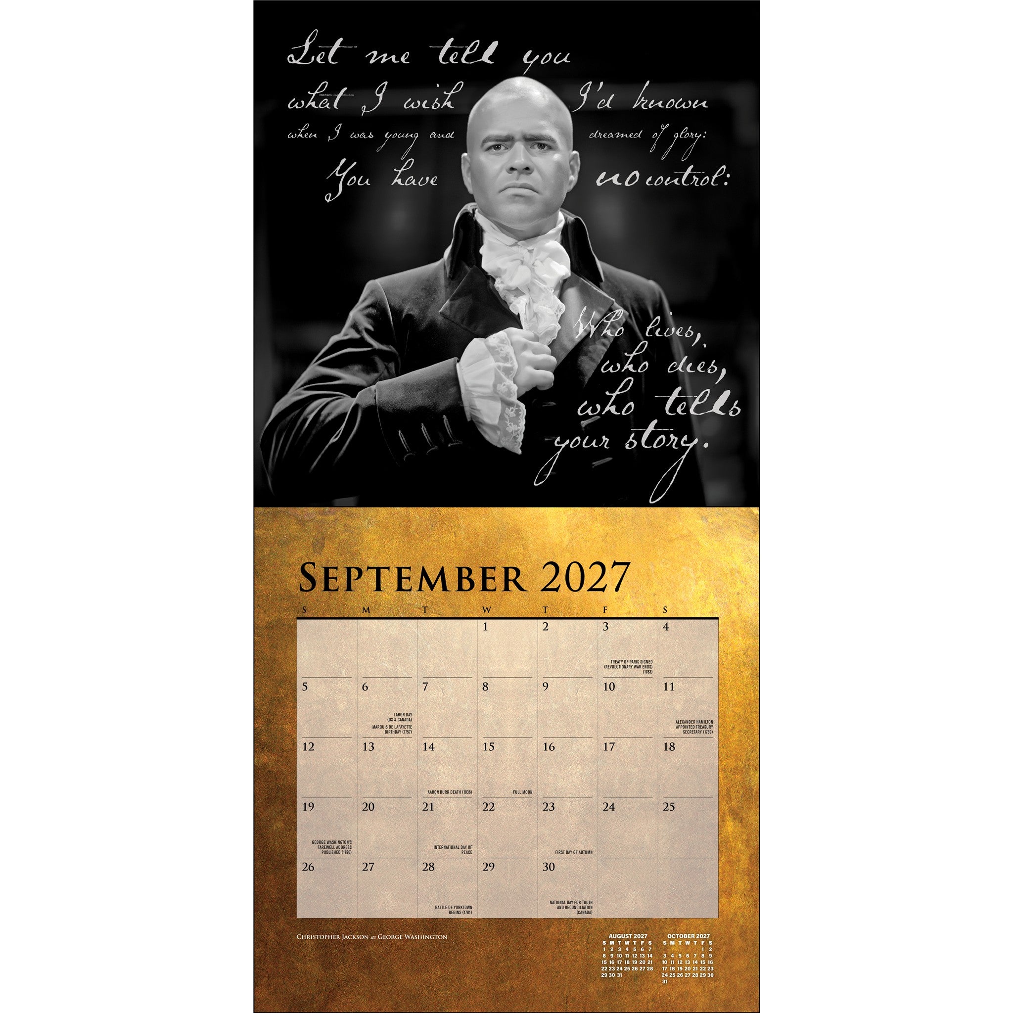 Calendrier mural Hamilton 2027