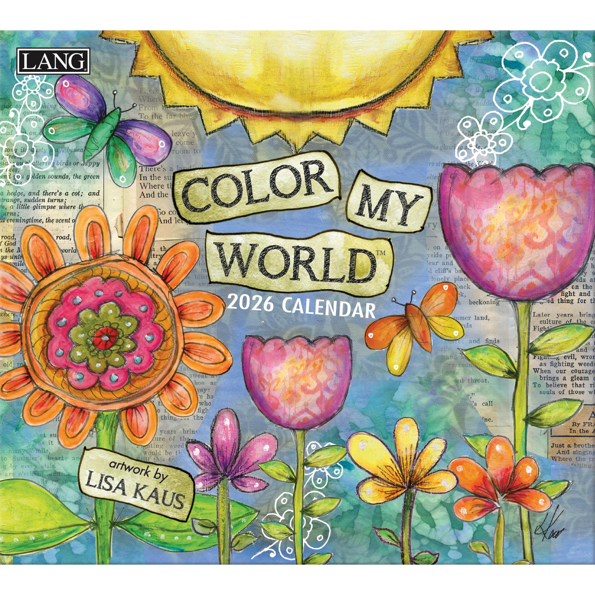 Calendrier mural de luxe Color My World 2026