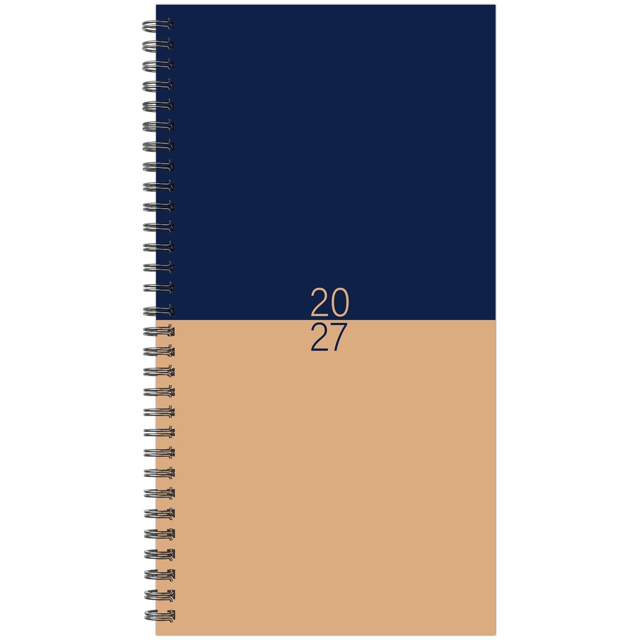 Blue Leathered Spiral 2027 Engagement Calendar