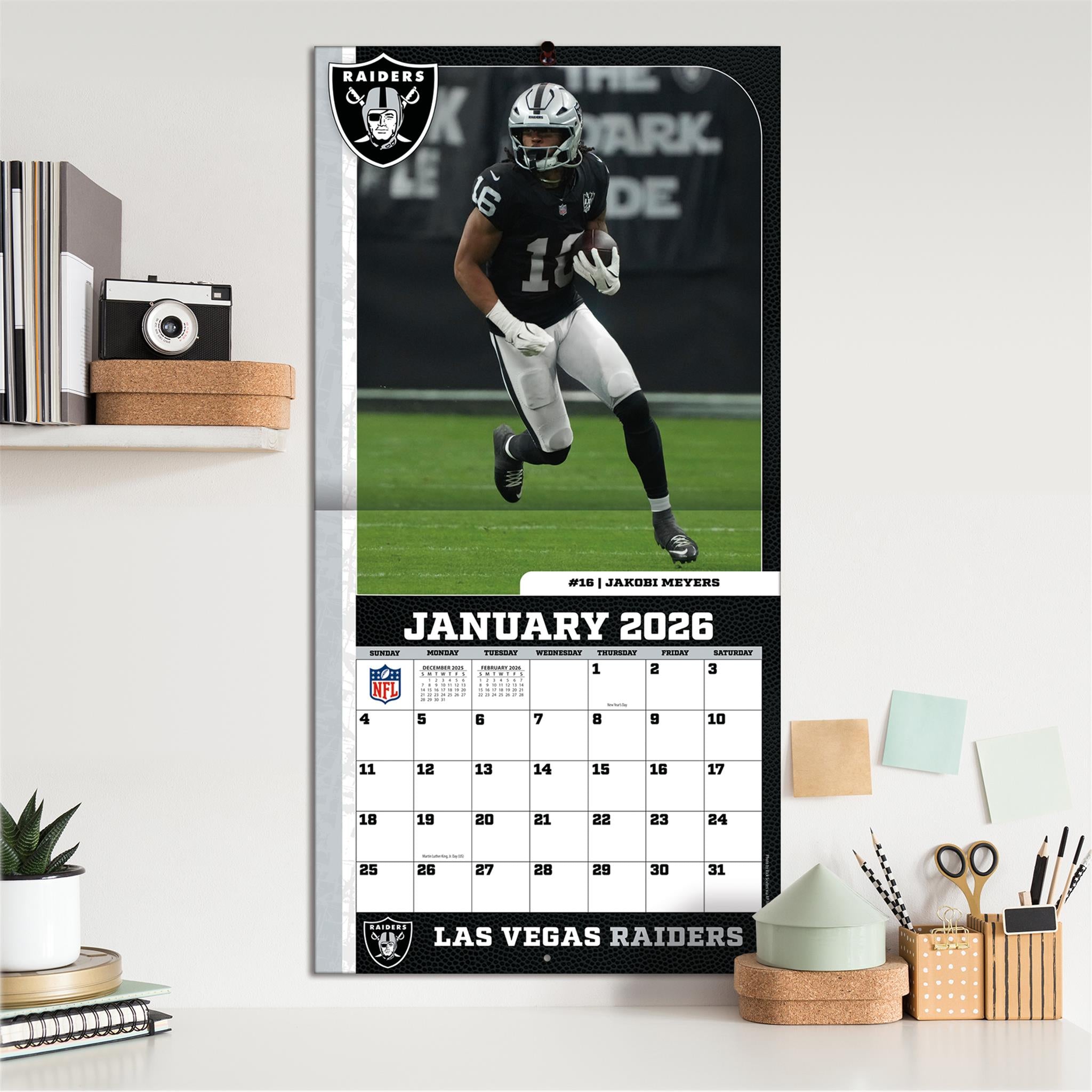 Calendrier mural 2026 des Raiders de Las Vegas (NFL)