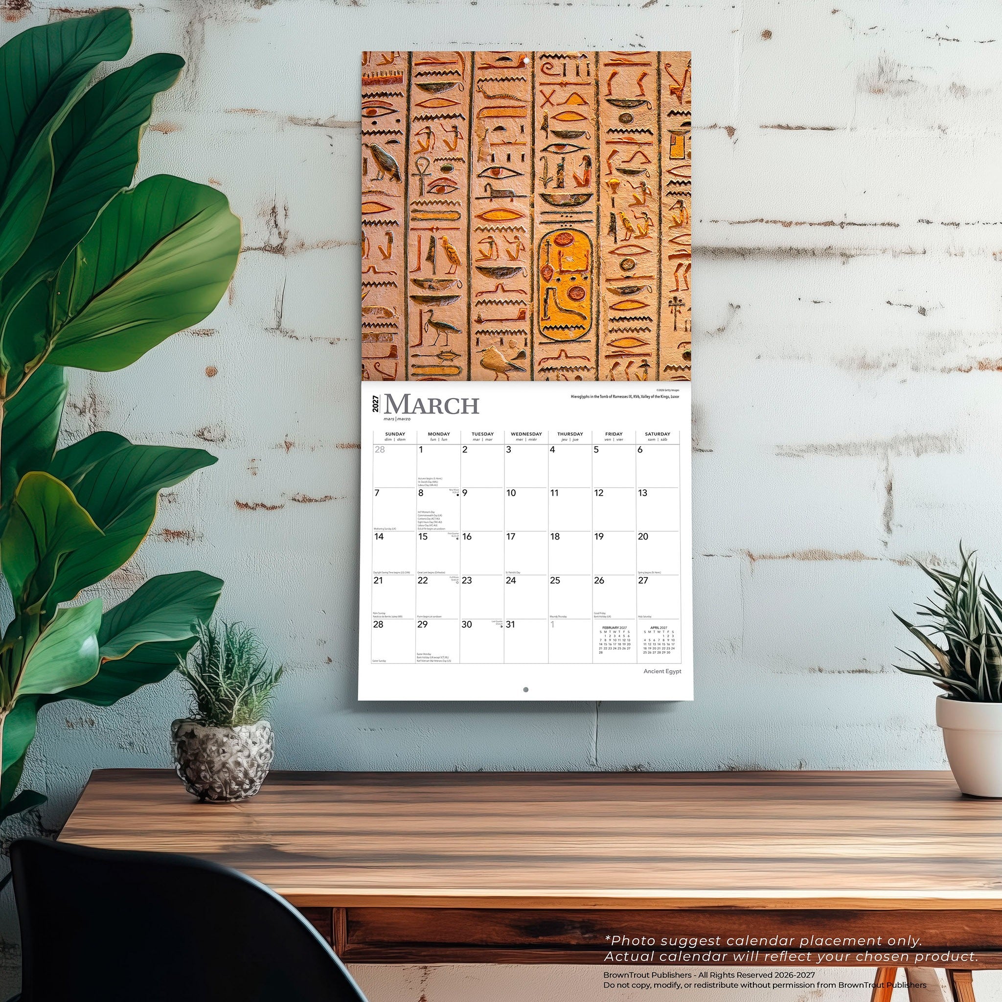 Ancient Egypt 2027 Wall Calendar - Online Only