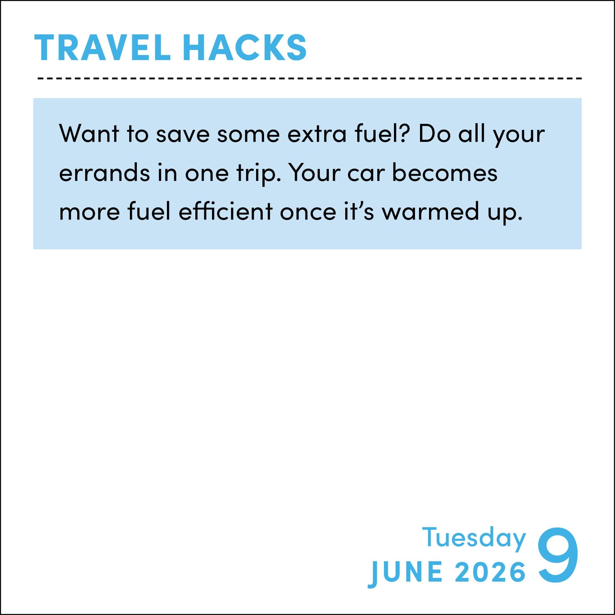 Travel Hacks 2026 Box Calendar - Online Only