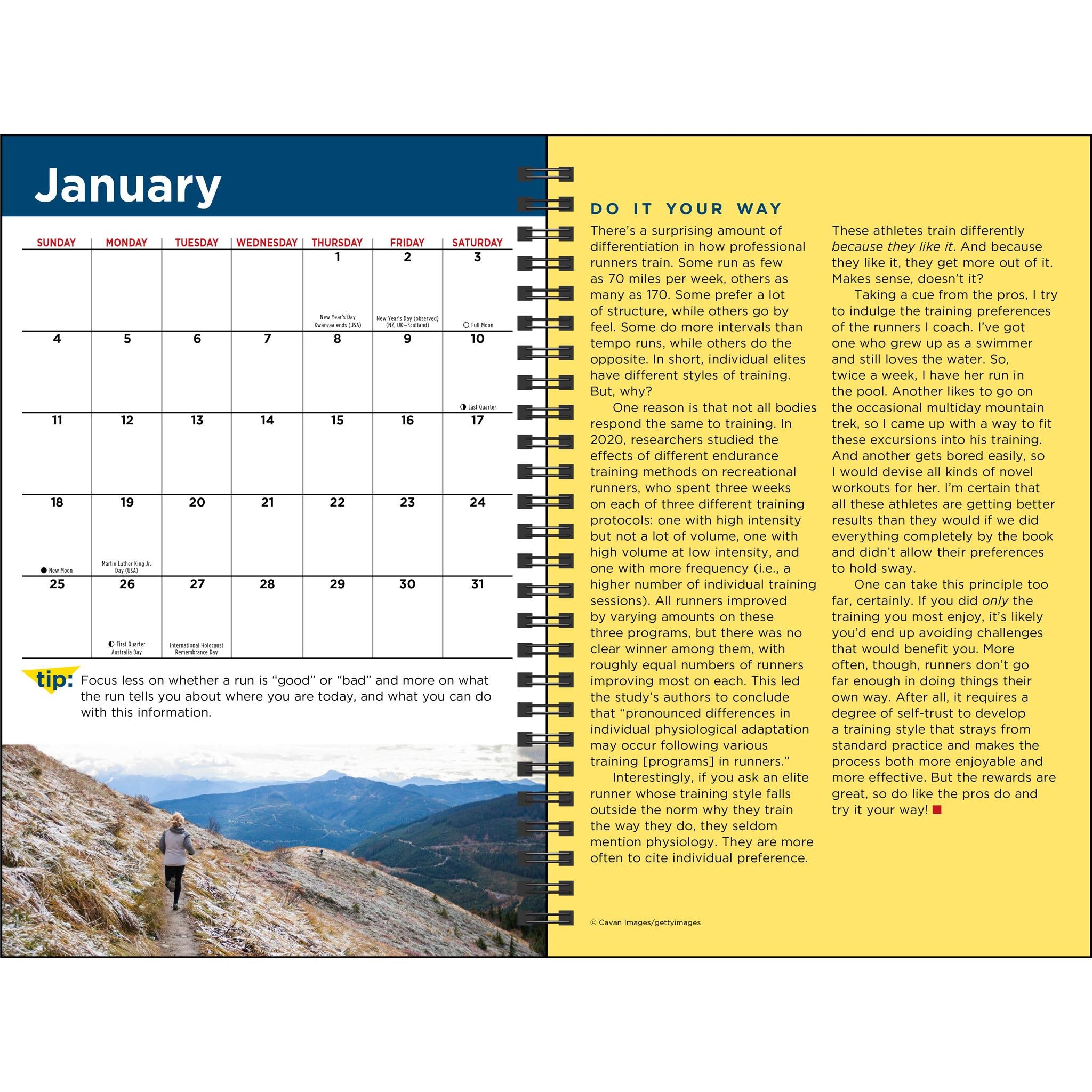 Complete Runner's Log 2026 Engagement Calendar