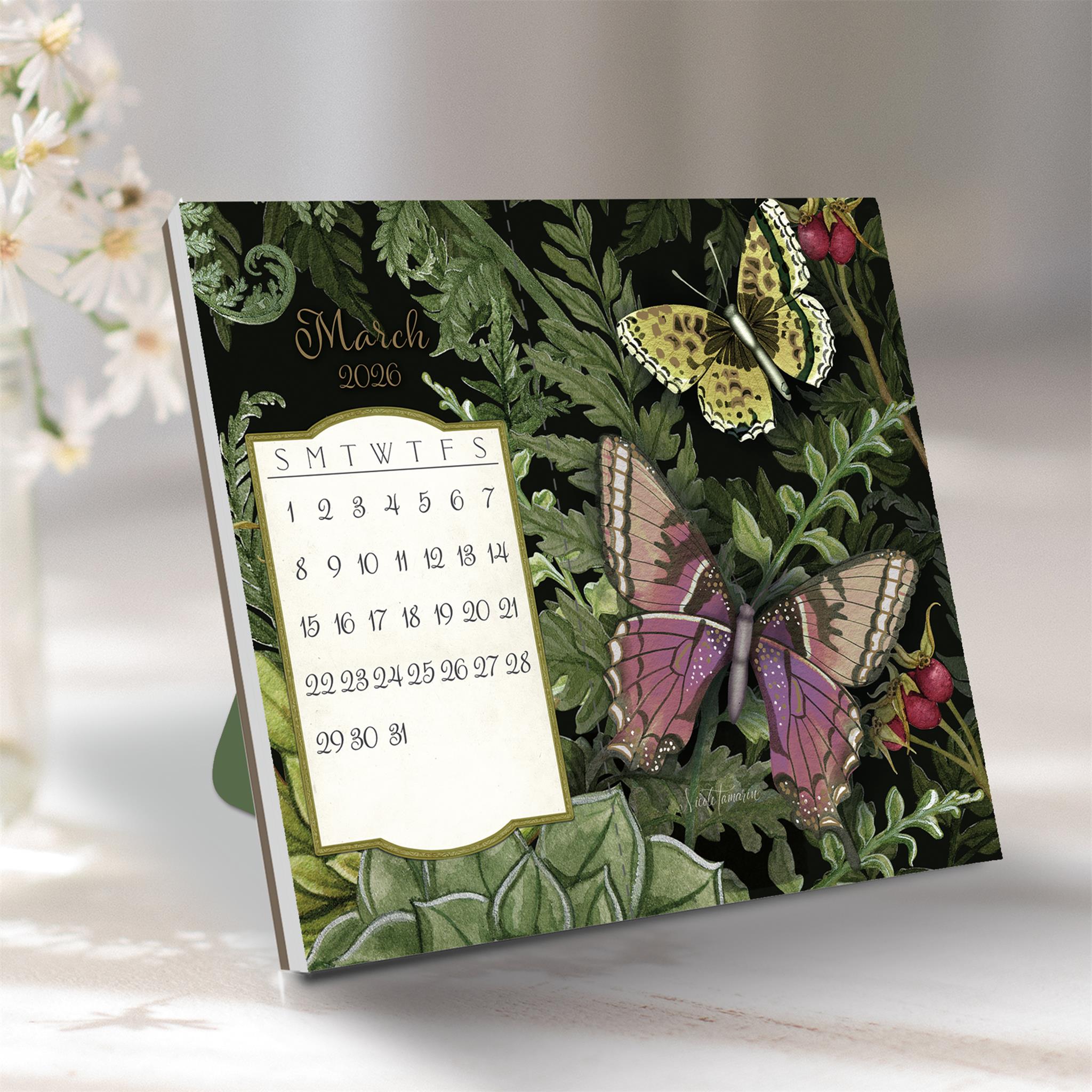 Calendrier chevalet Midnight Garden 2026 (carte postale) - Disponible uniquement en ligne