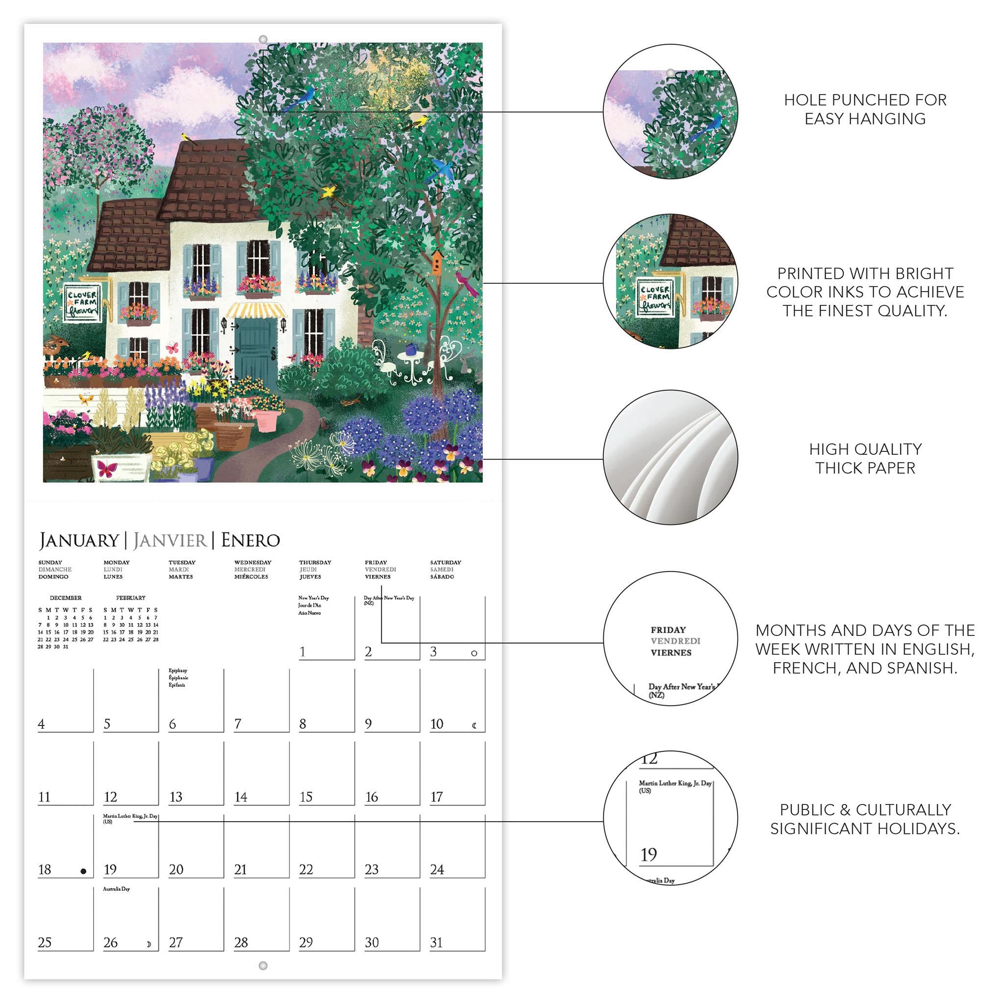 Calendrier mural Paysages joyeux 2026
