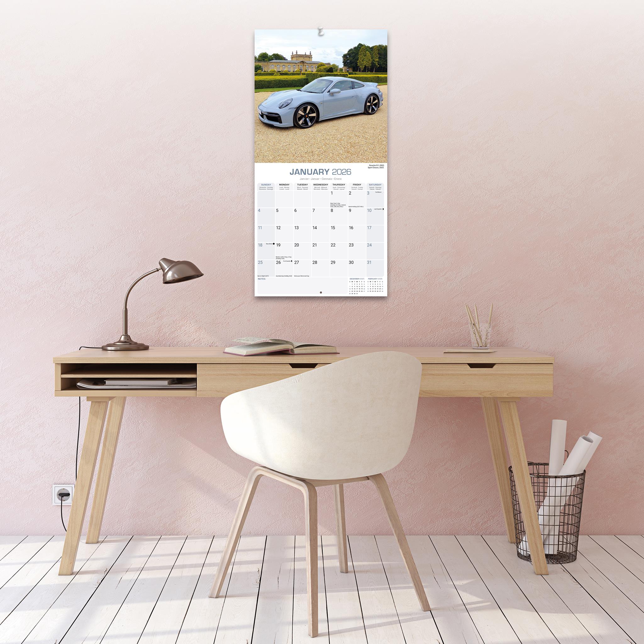 Calendrier mural Porsche 2026