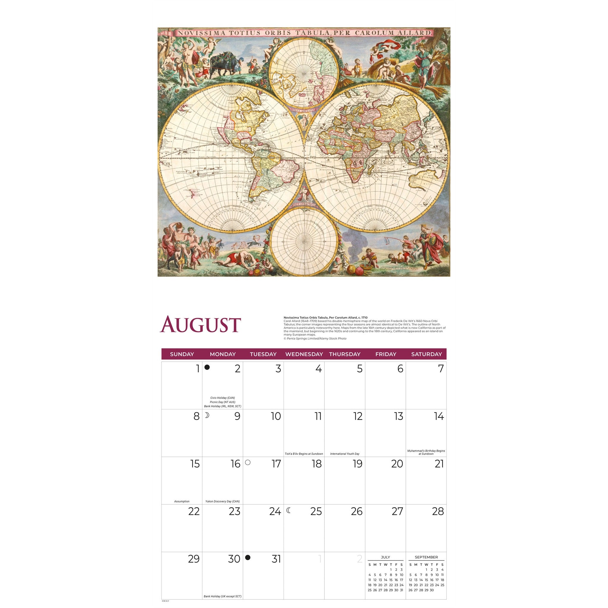 Antique Maps 2027 Wall Calendar