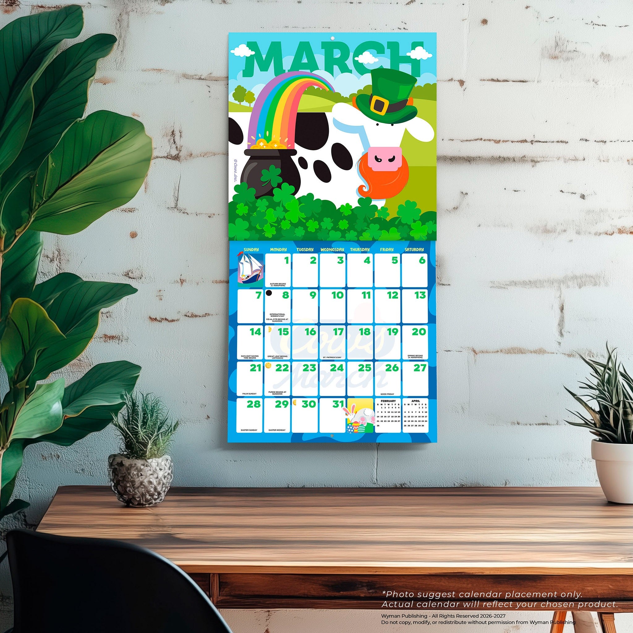 Cows Creamery 2027 Wall Calendar