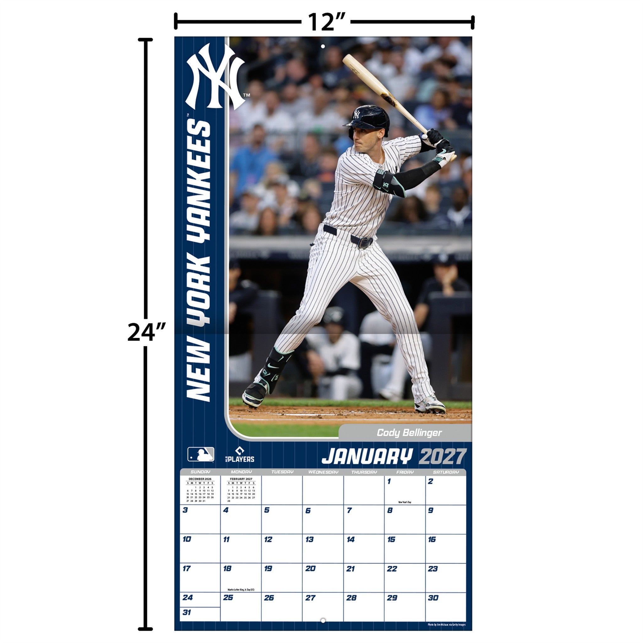 MLB New York Yankees 2027 Wall Calendar